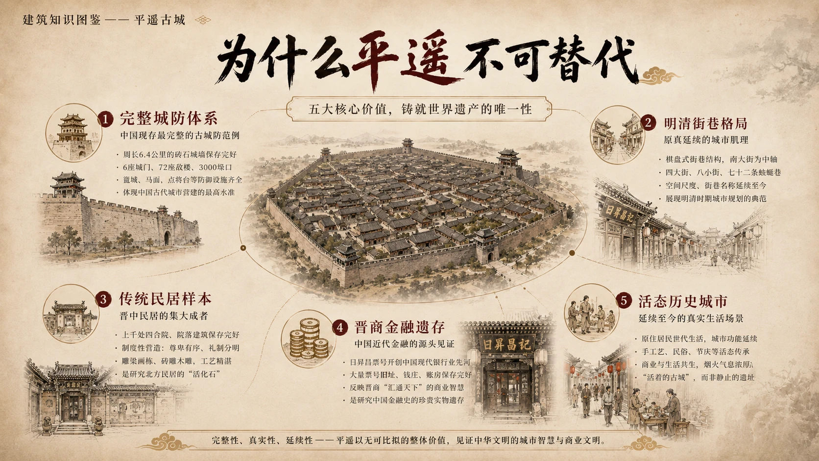 万物知识图鉴系列作品PPT——平遥古城【4K】 - 预览图8