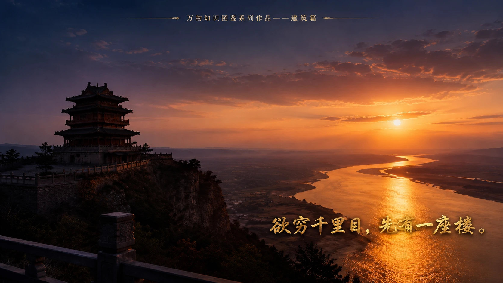 万物知识图鉴系列作品PPT——鹳雀楼【4K】 - 预览图9