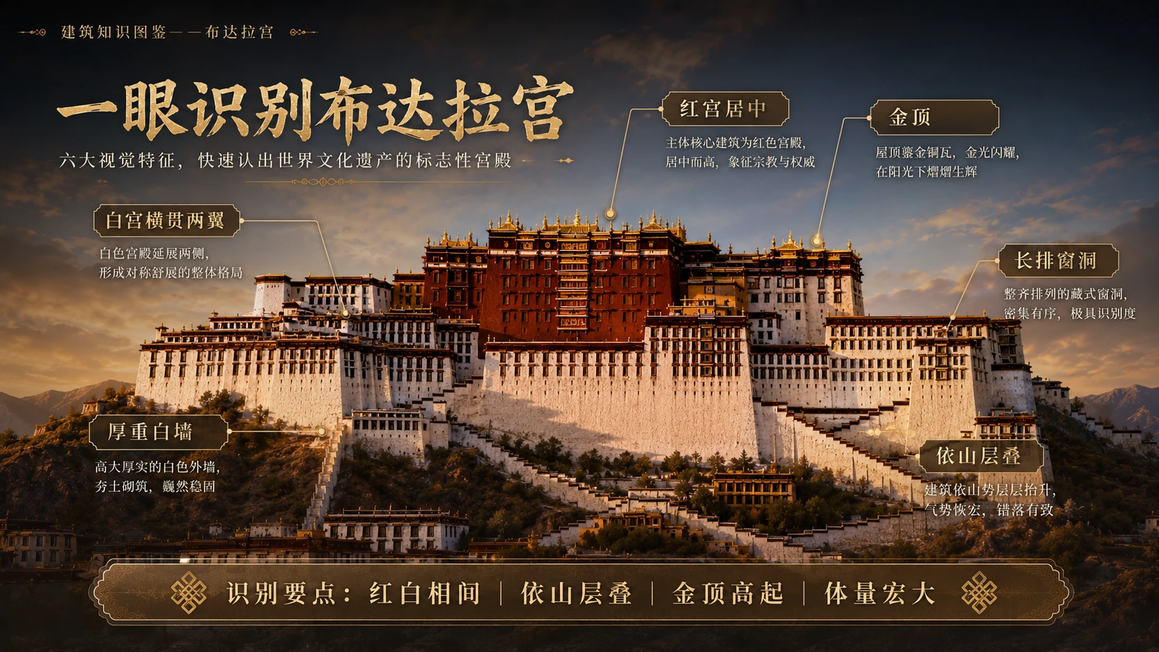 万物知识图鉴系列作品PPT——布达拉宫【4K】 - 预览图1