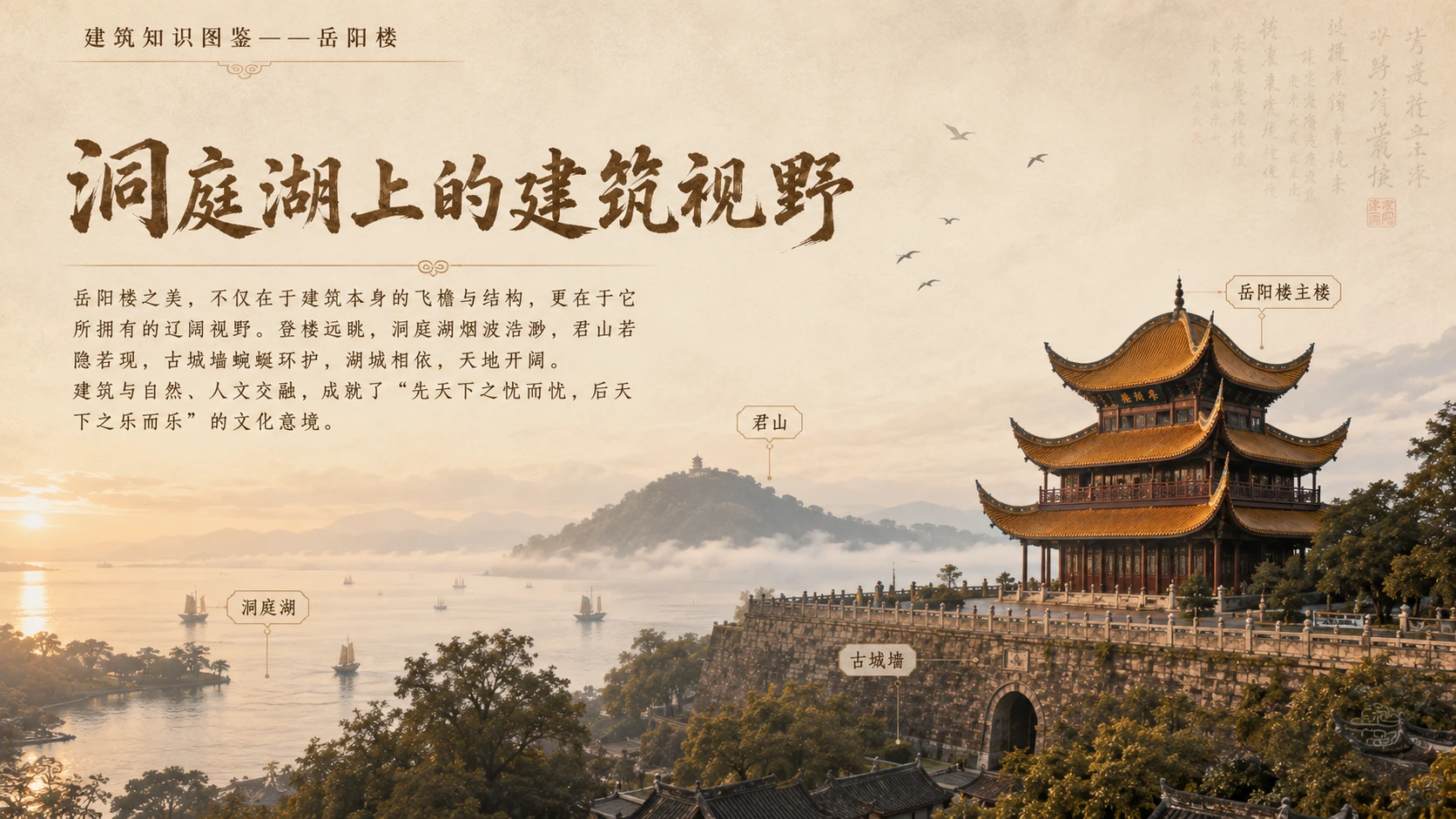 万物知识图鉴系列作品PPT——岳阳楼【4K】 - 预览图7