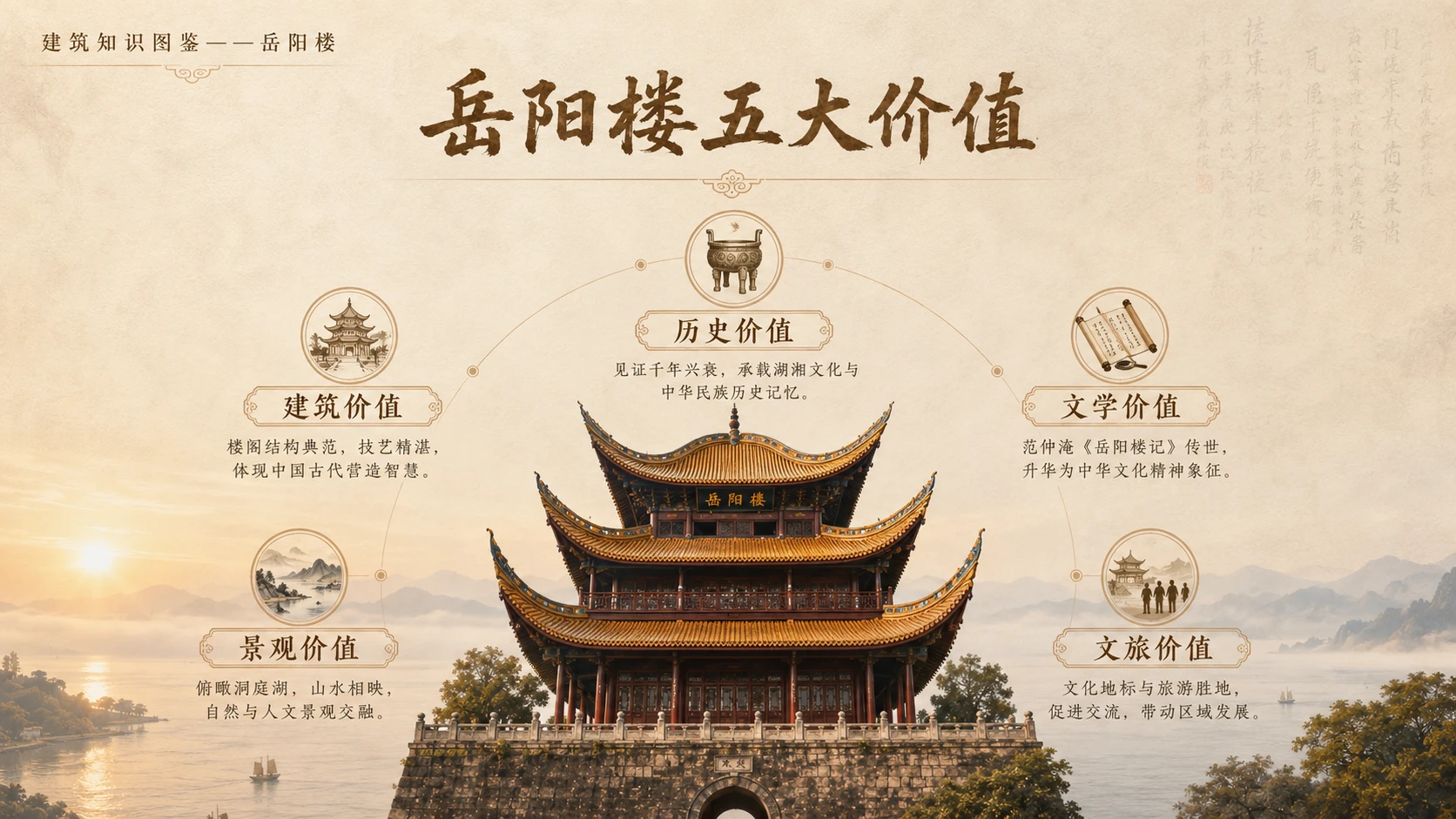 万物知识图鉴系列作品PPT——岳阳楼【4K】 - 预览图8