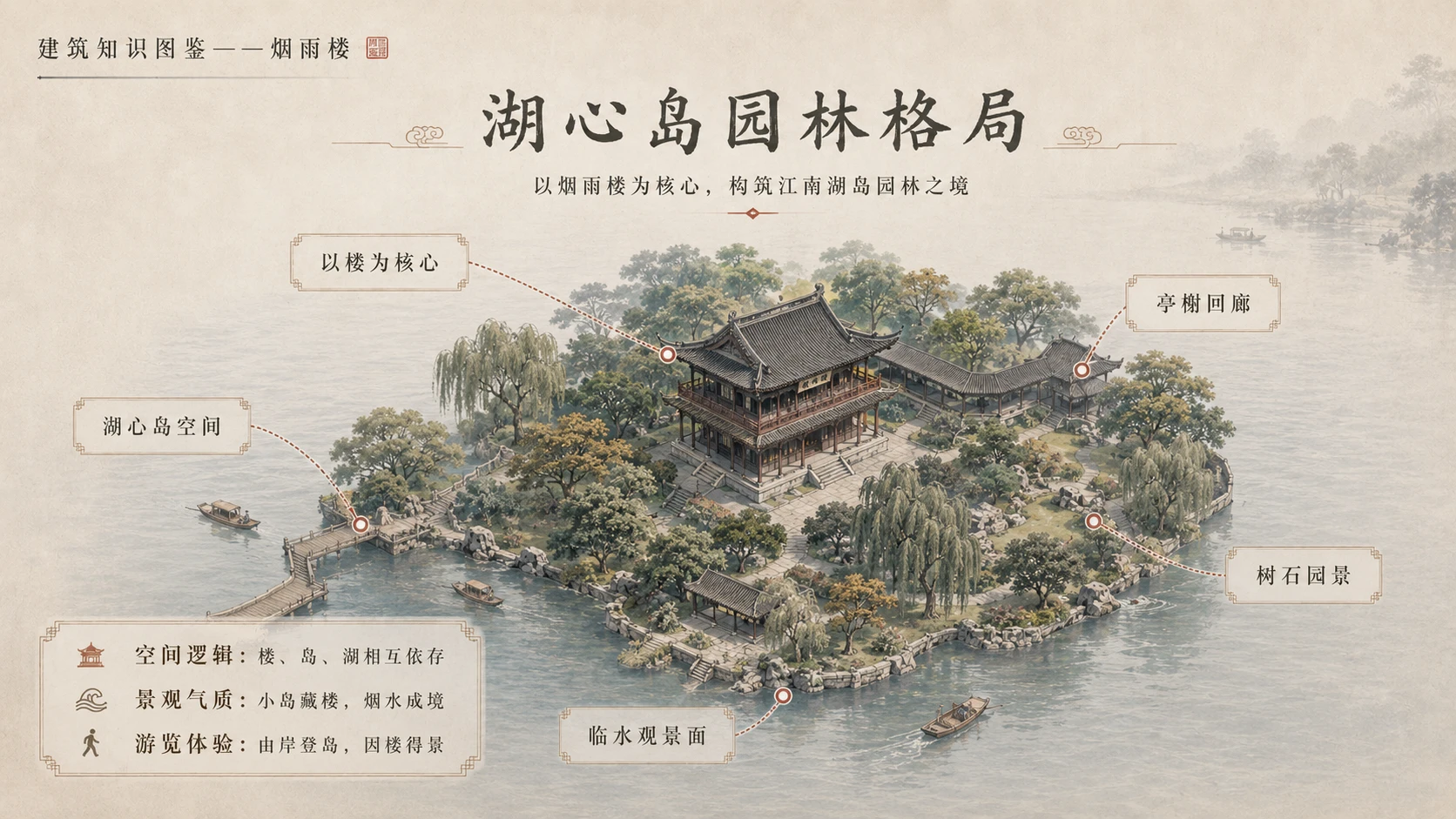 万物知识图鉴系列作品PPT——烟雨楼【4K】 - 预览图5