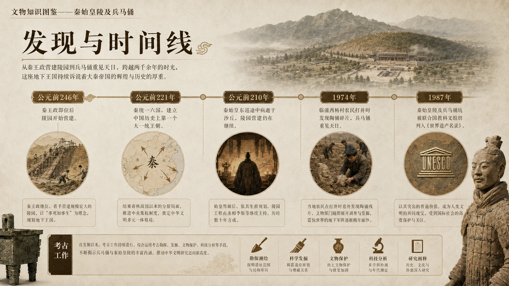 万物知识图鉴系列作品PPT——秦始皇陵及兵马俑【4K】 - 预览图2