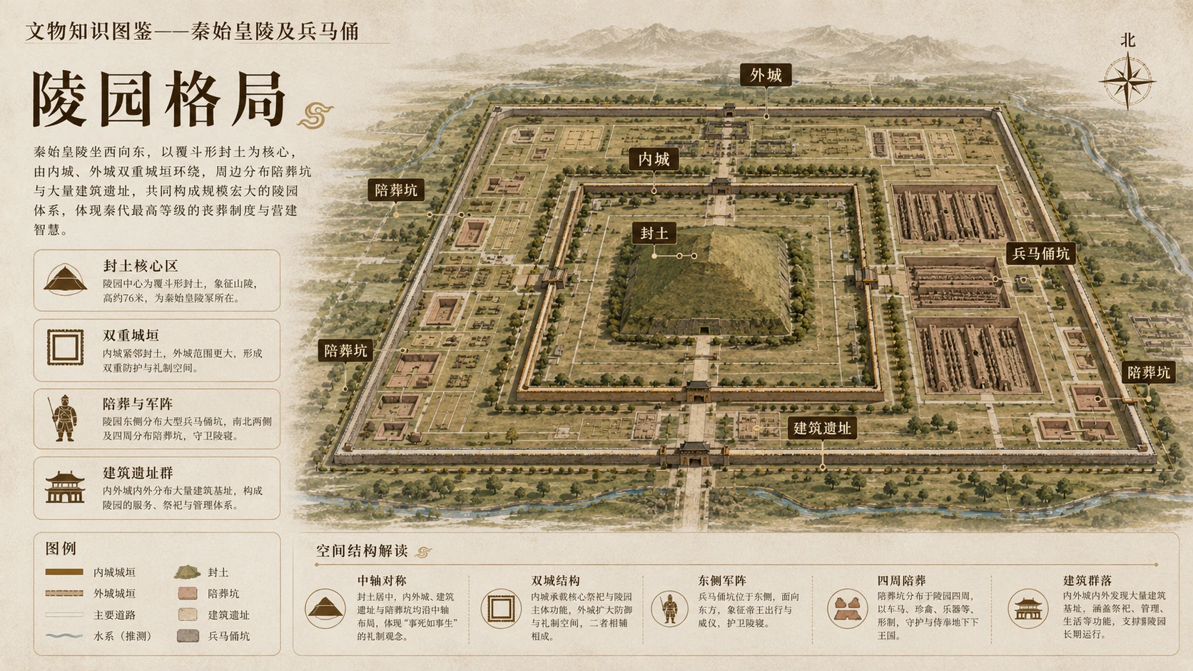 万物知识图鉴系列作品PPT——秦始皇陵及兵马俑【4K】 - 预览图3