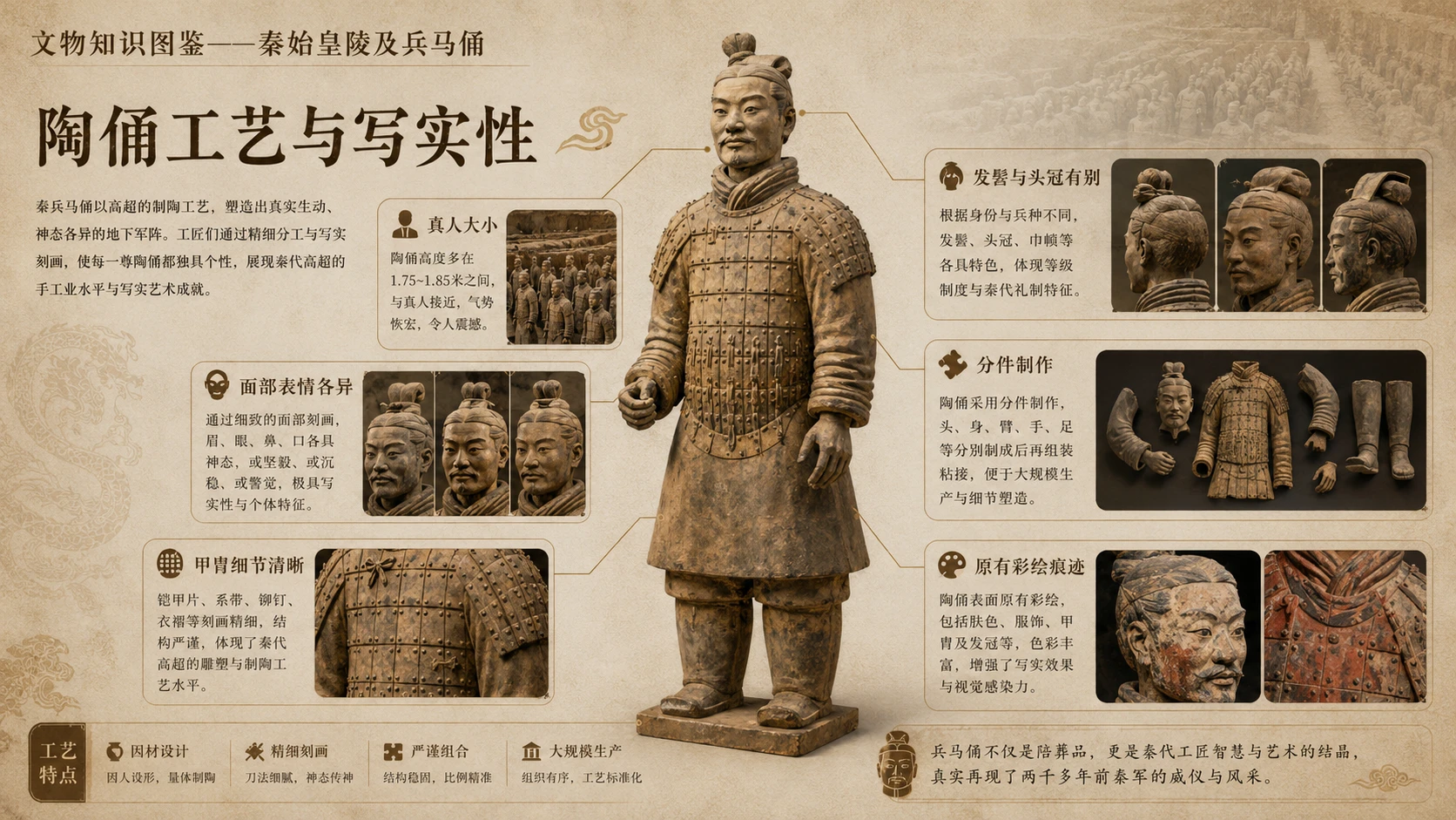 万物知识图鉴系列作品PPT——秦始皇陵及兵马俑【4K】 - 预览图6