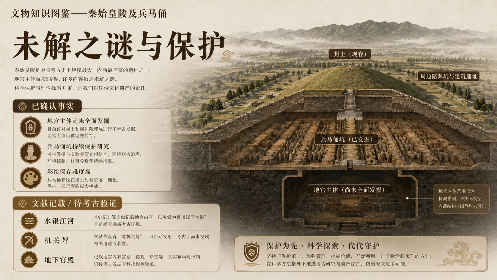 万物知识图鉴系列作品PPT——秦始皇陵及兵马俑【4K】 - 预览图8