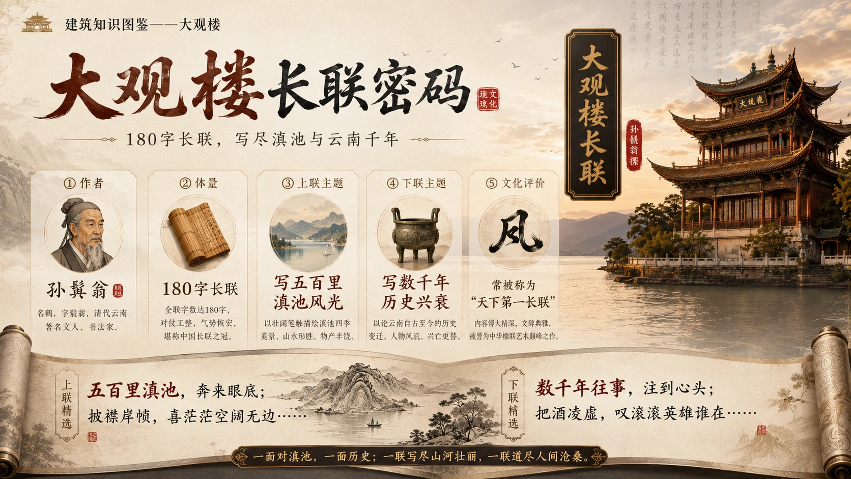万物知识图鉴系列作品PPT——大观楼【4K】 - 预览图4