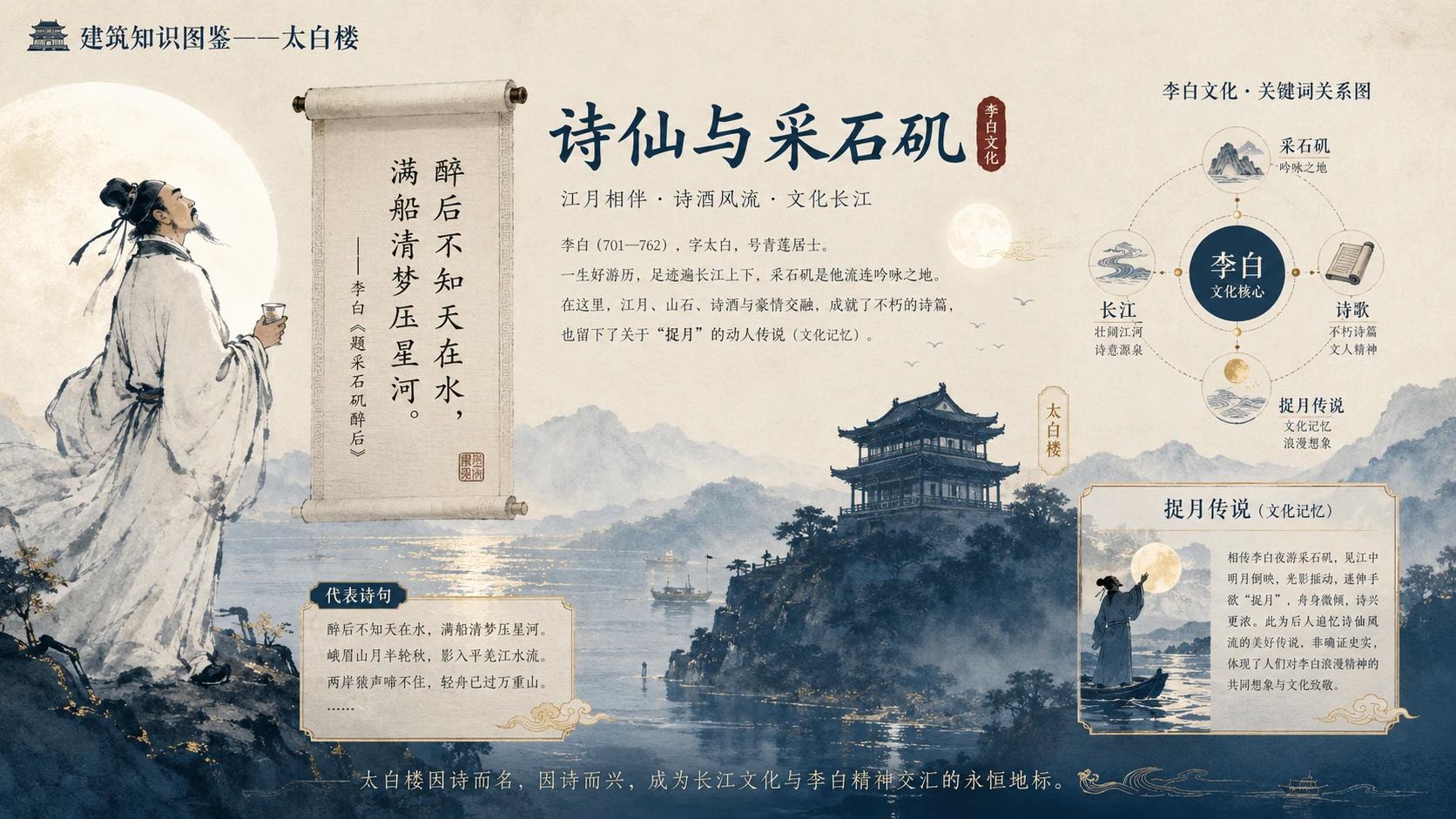 万物知识图鉴系列作品PPT——太白楼【4K】 - 预览图4