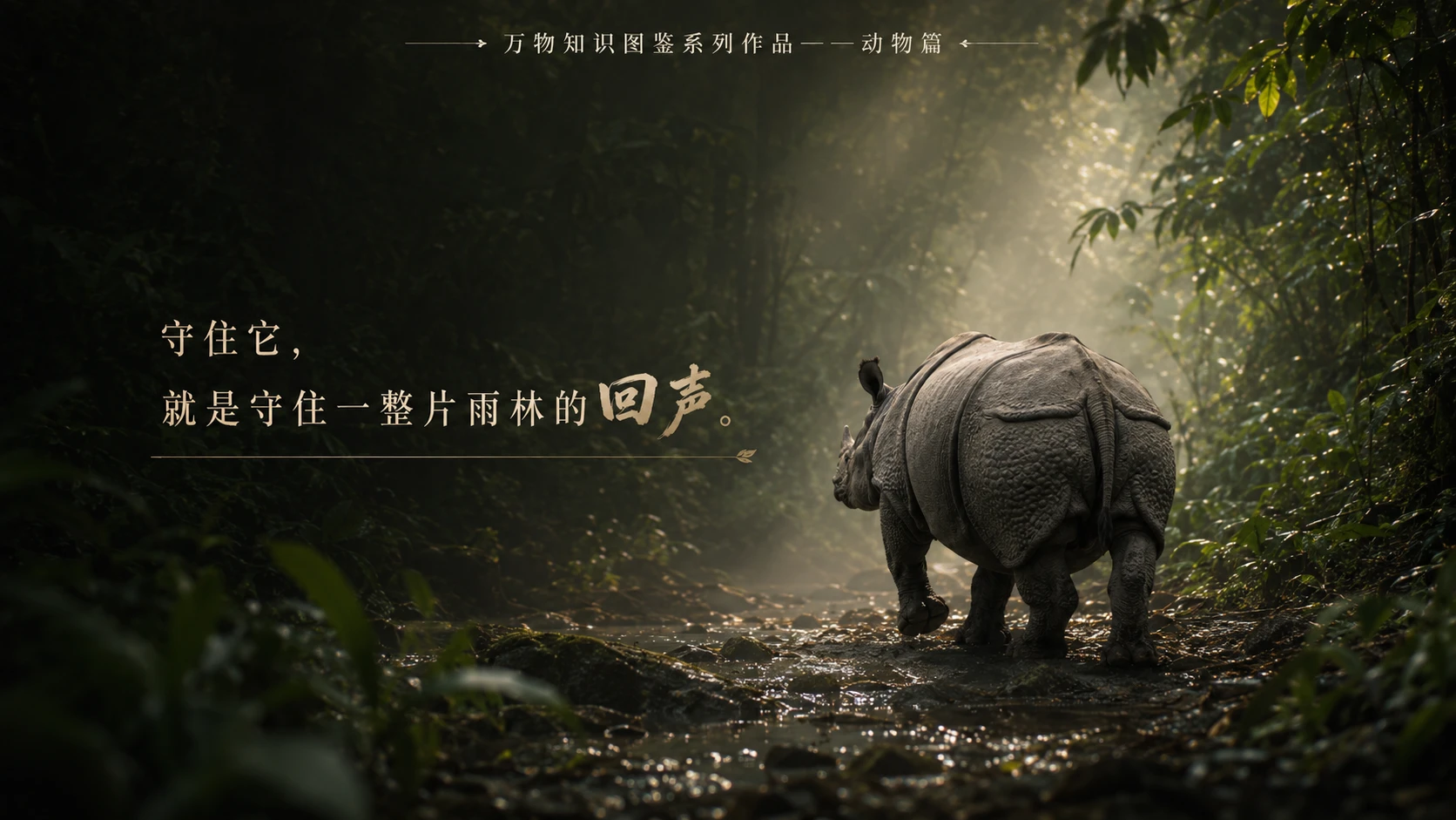 万物知识图鉴系列作品PPT——爪哇犀牛【4K】 - 预览图9