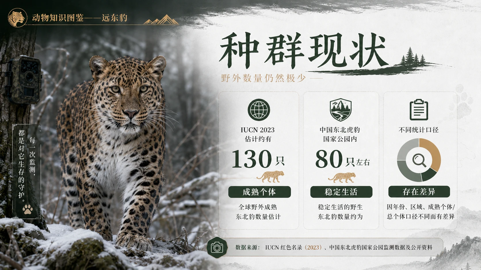 万物知识图鉴系列作品PPT——远东豹【4K】 - 预览图6