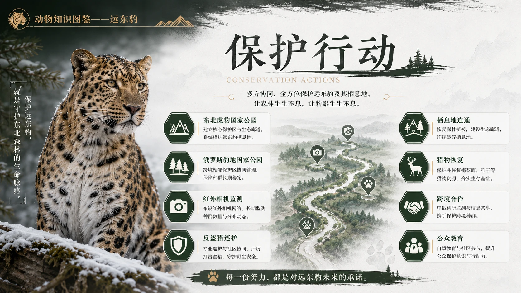 万物知识图鉴系列作品PPT——远东豹【4K】 - 预览图8