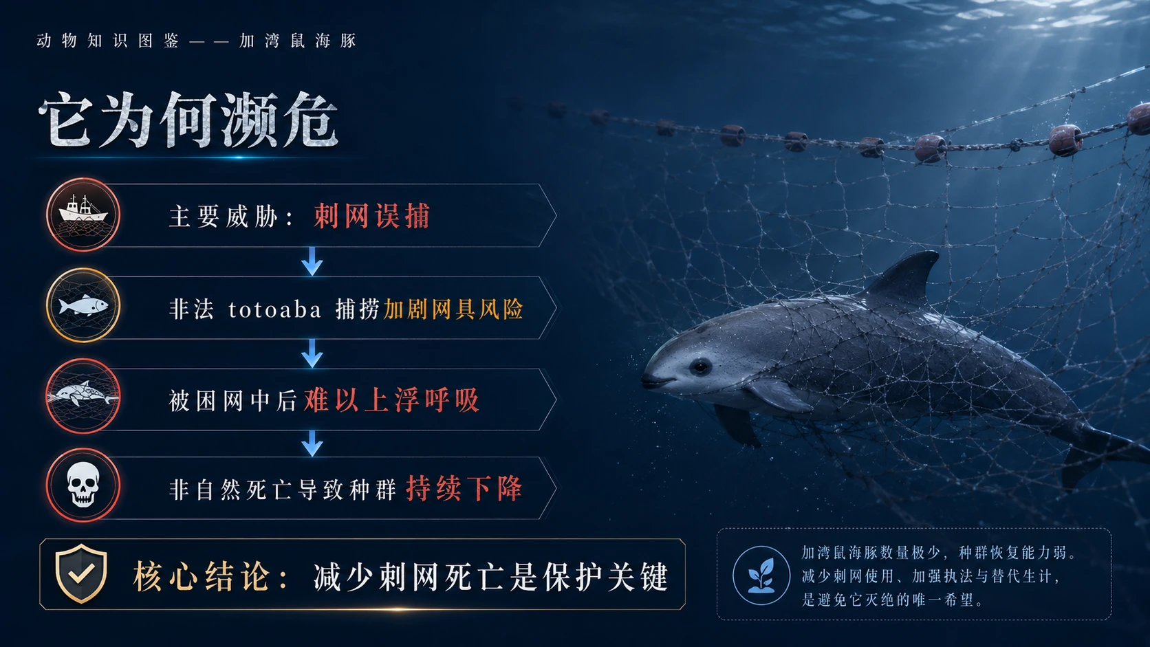 万物知识图鉴系列作品PPT——加湾鼠海豚【4K】 - 预览图6