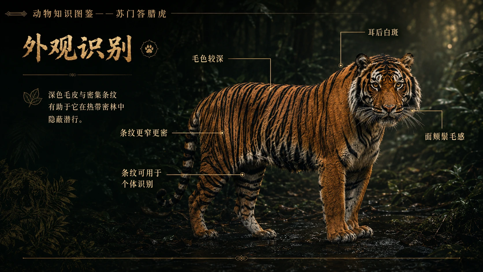 万物知识图鉴系列作品PPT——苏门答腊虎【4K】 - 预览图2