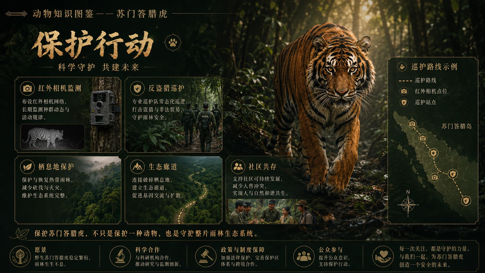 万物知识图鉴系列作品PPT——苏门答腊虎【4K】 - 预览图7