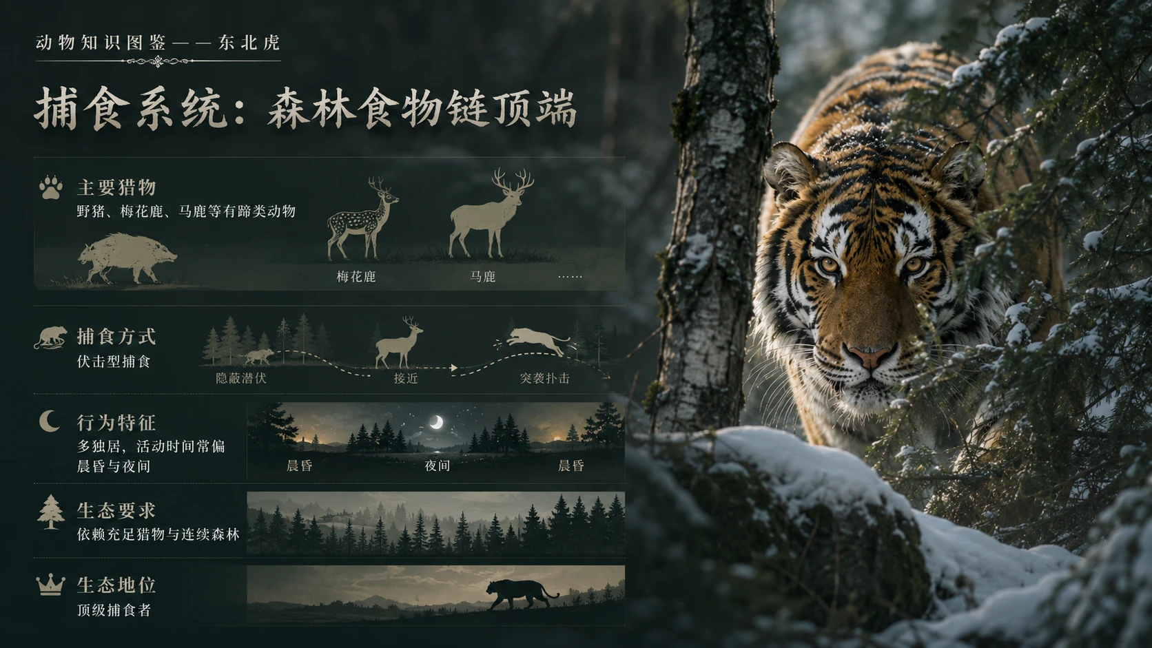 万物知识图鉴系列作品PPT——东北虎【4K】 - 预览图5