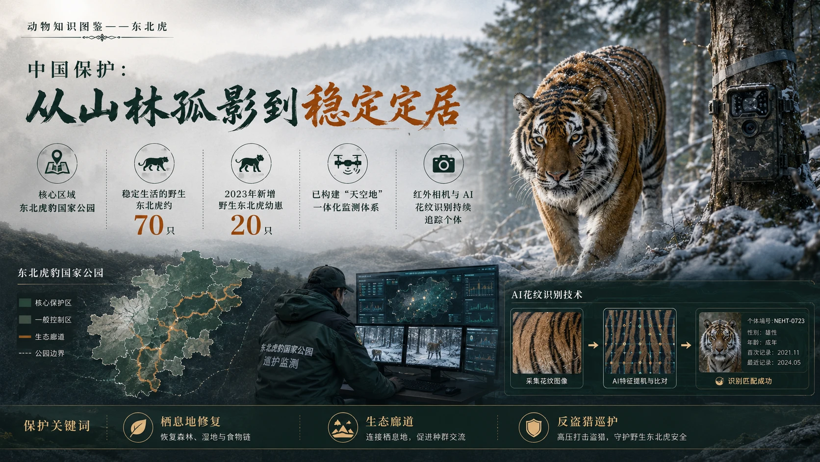 万物知识图鉴系列作品PPT——东北虎【4K】 - 预览图7