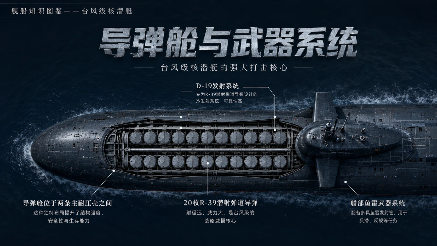 万物知识图鉴系列作品PPT——台风级核潜艇【4K】 - 预览图4