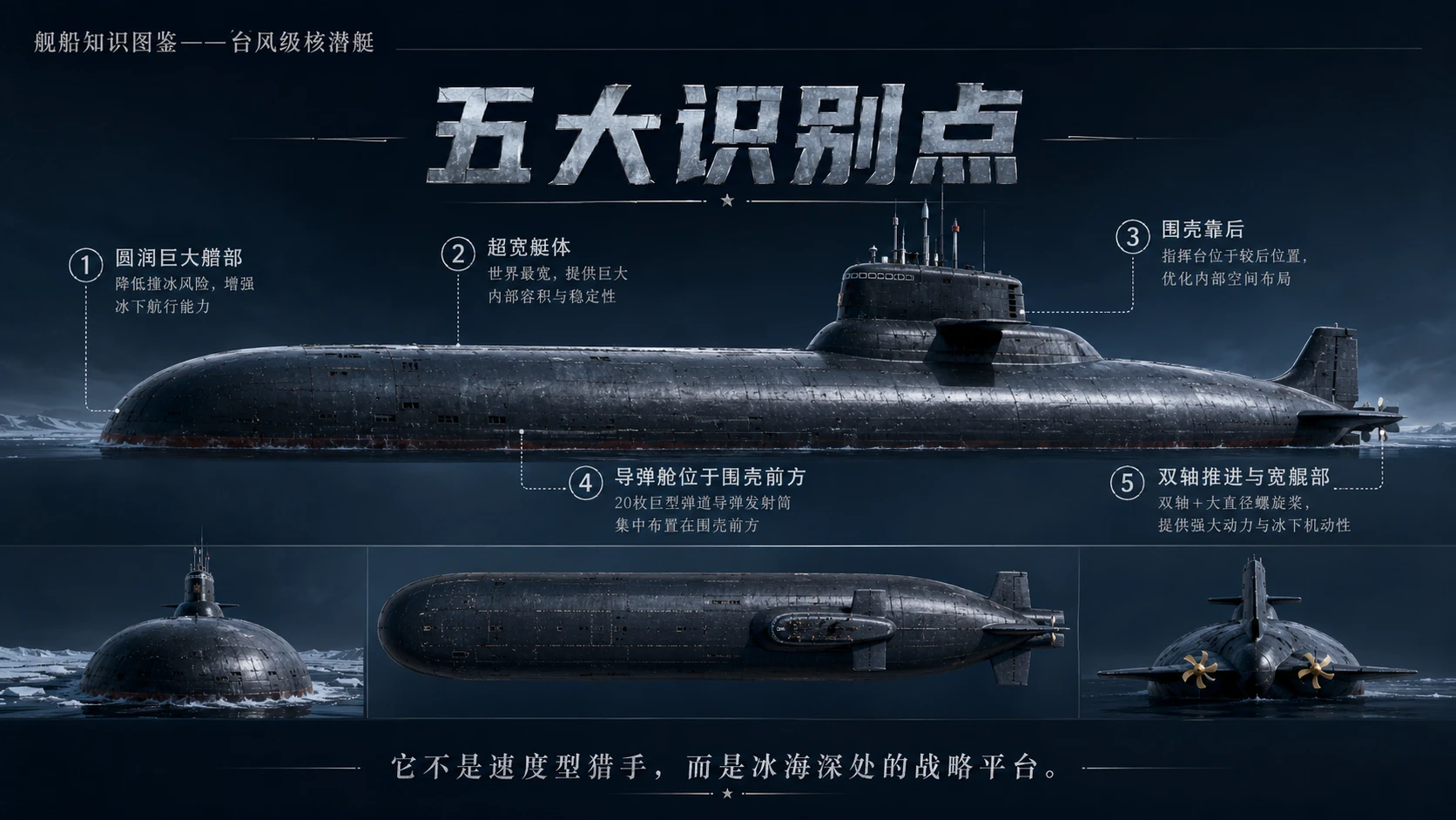 万物知识图鉴系列作品PPT——台风级核潜艇【4K】 - 预览图8