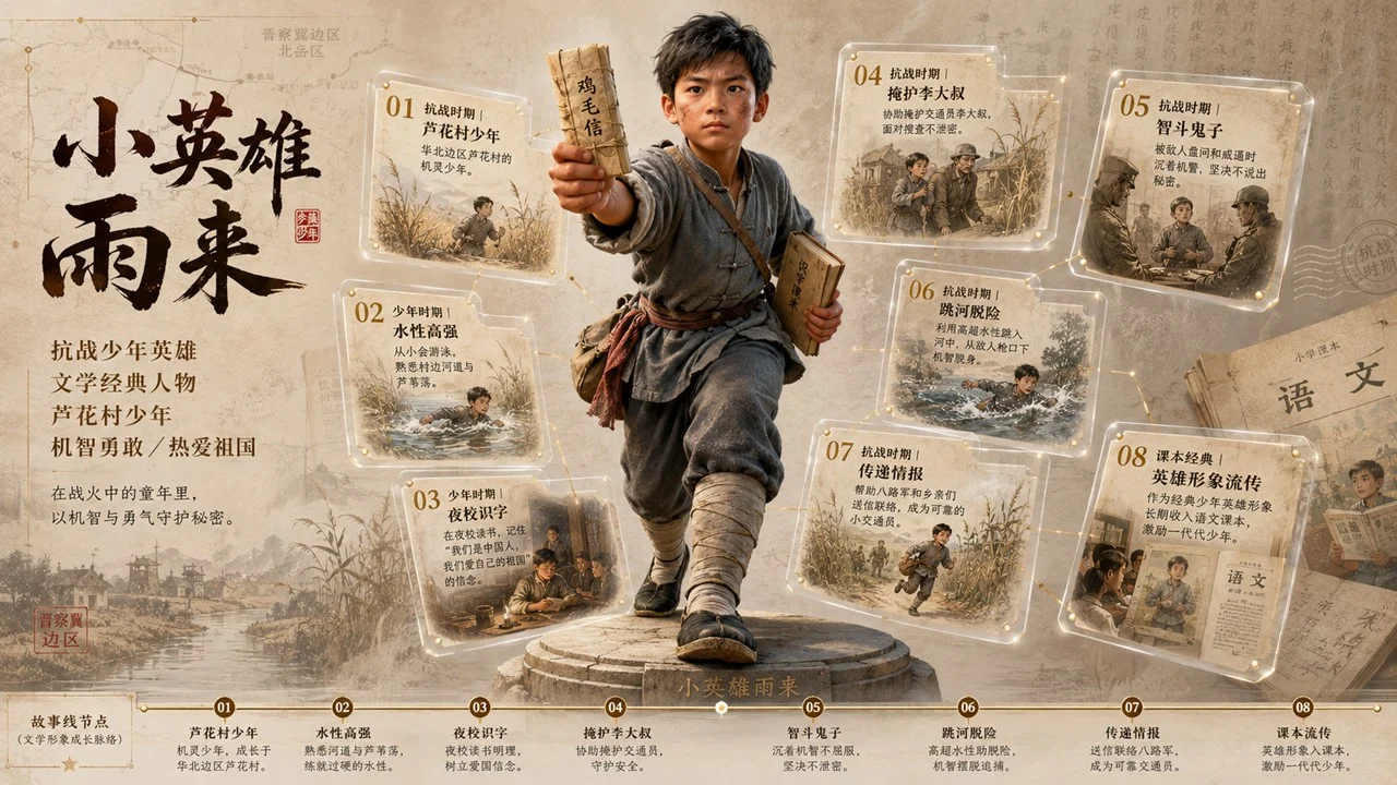 小学课本里的革命英雄破框立像档案PPT - 预览图11