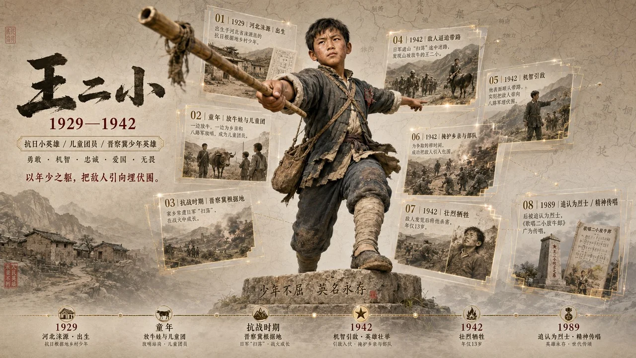 小学课本里的革命英雄破框立像档案PPT - 预览图12