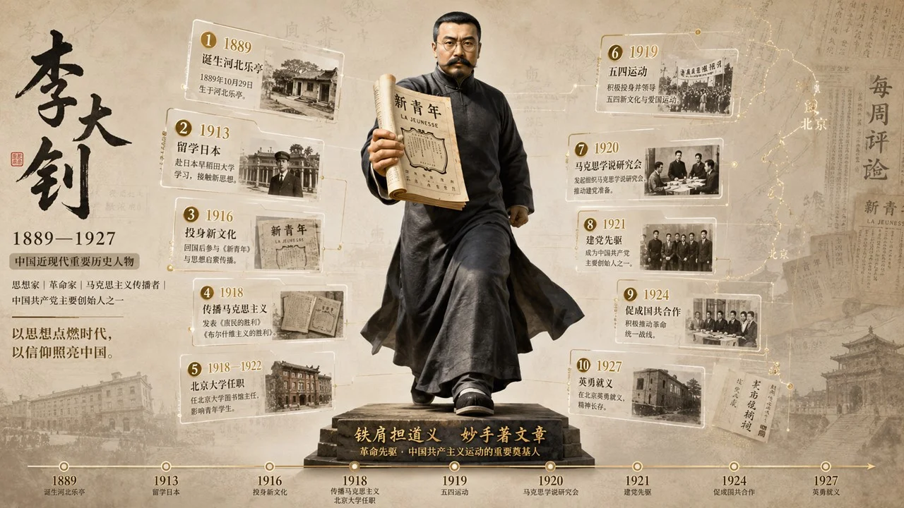 小学课本里的革命英雄破框立像档案PPT - 预览图5