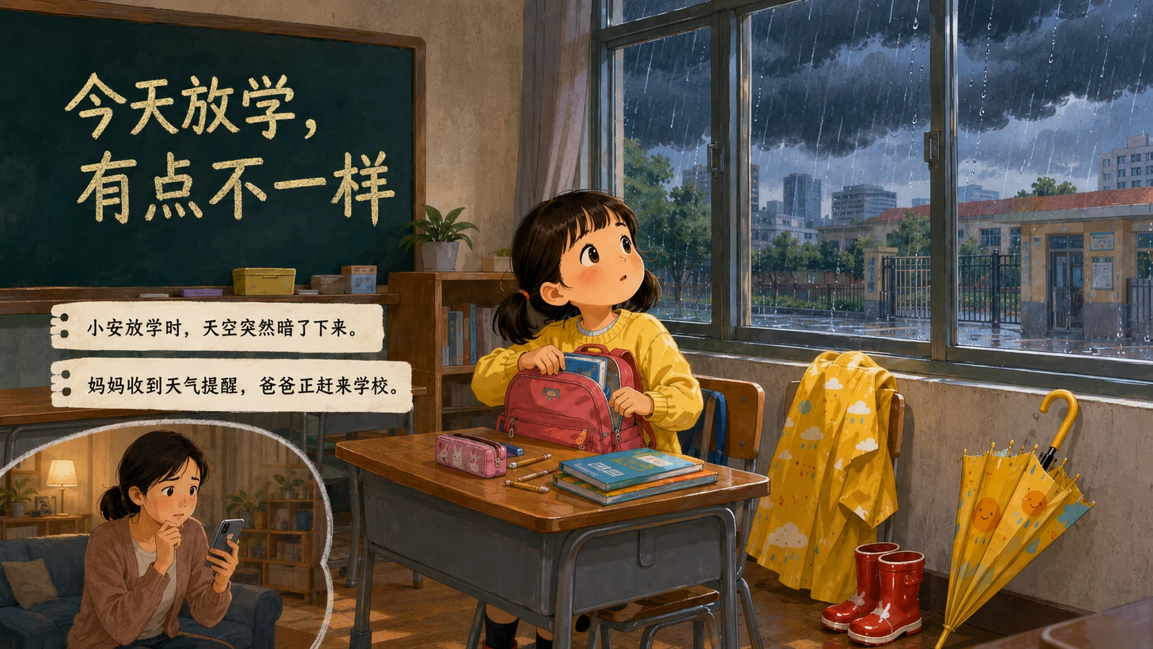 暴雨篇｜极端天气避险记PPT - 预览图1