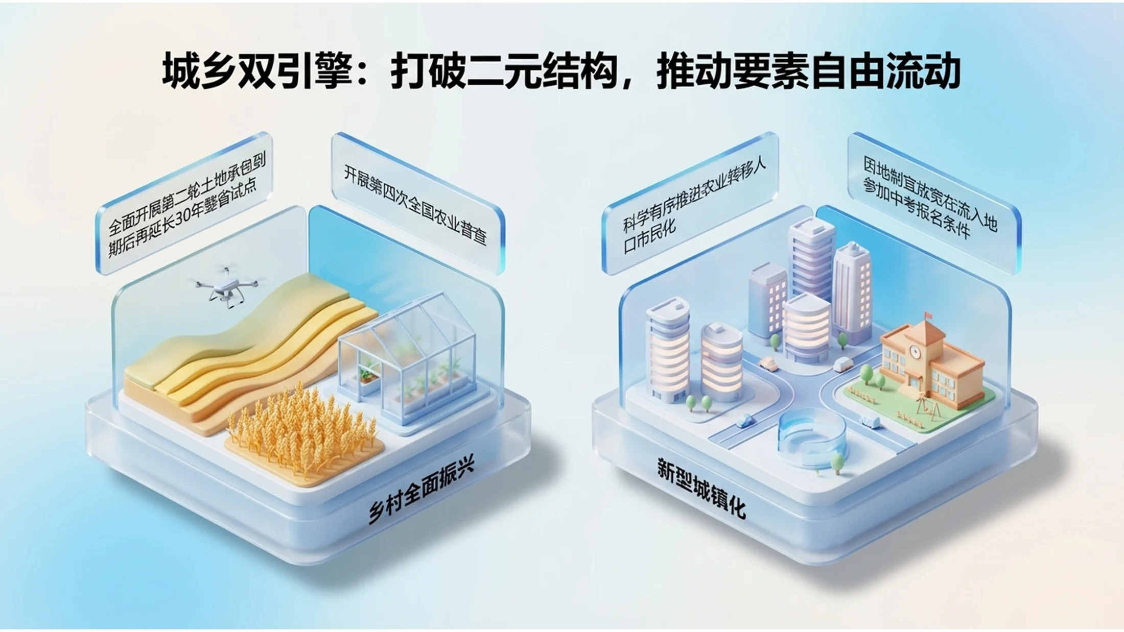 微软Fluent设计3D玻璃风格政府工作报告PPT - 预览图8