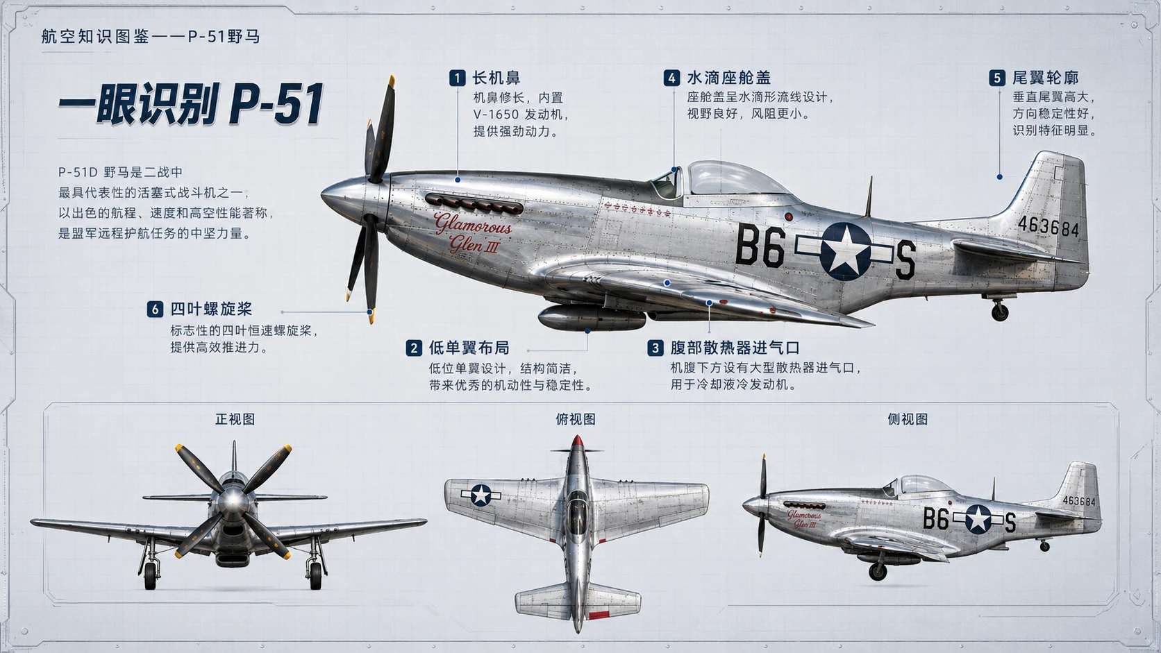 万物知识图鉴系列作品PPT——P-51野马【4K】 - 预览图1