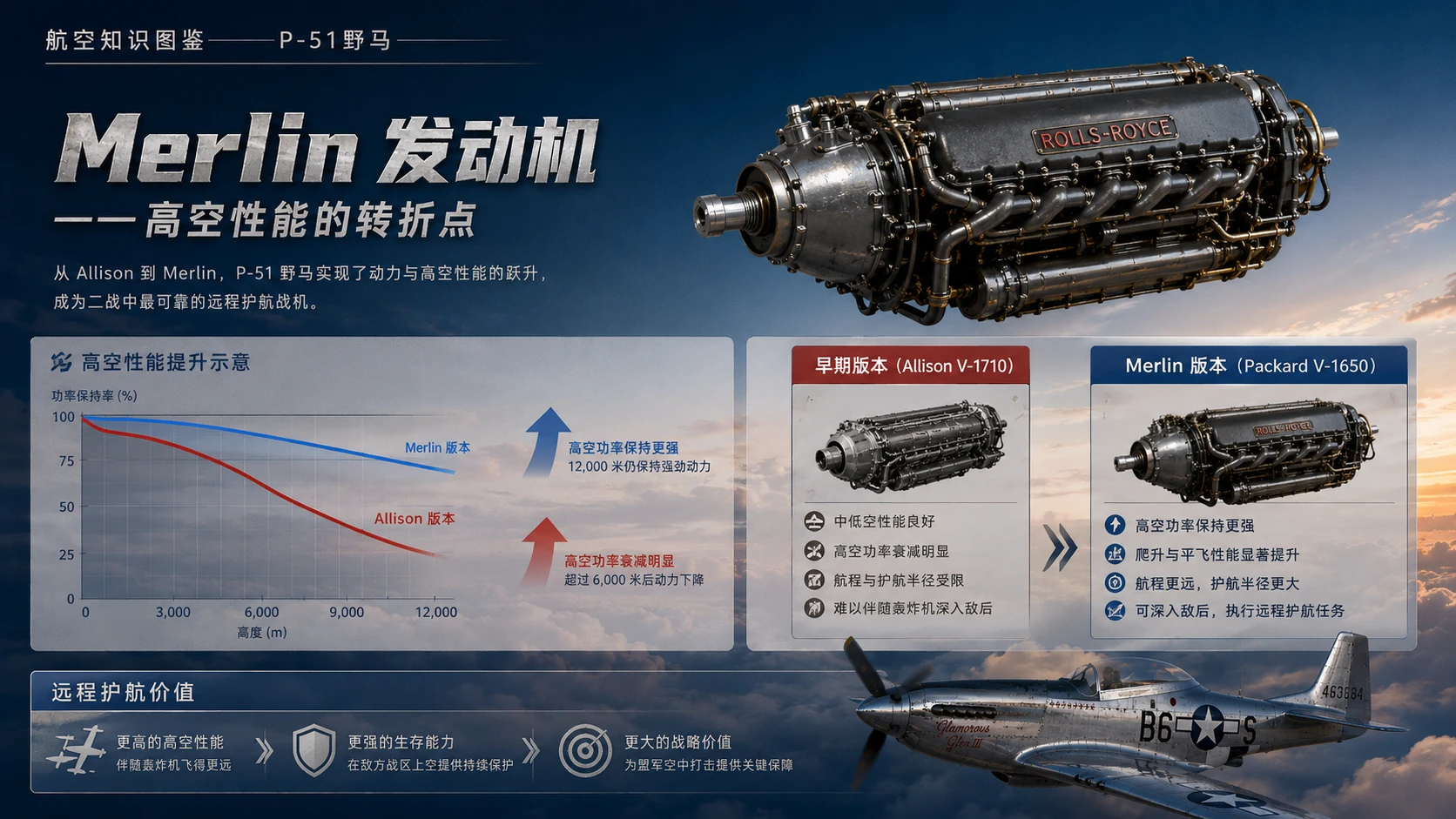 万物知识图鉴系列作品PPT——P-51野马【4K】 - 预览图4