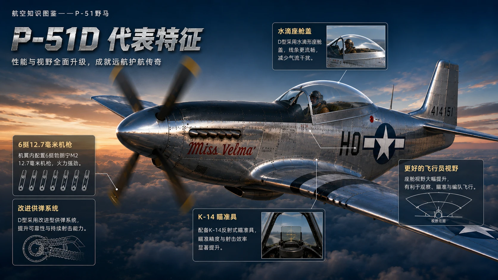 万物知识图鉴系列作品PPT——P-51野马【4K】 - 预览图6