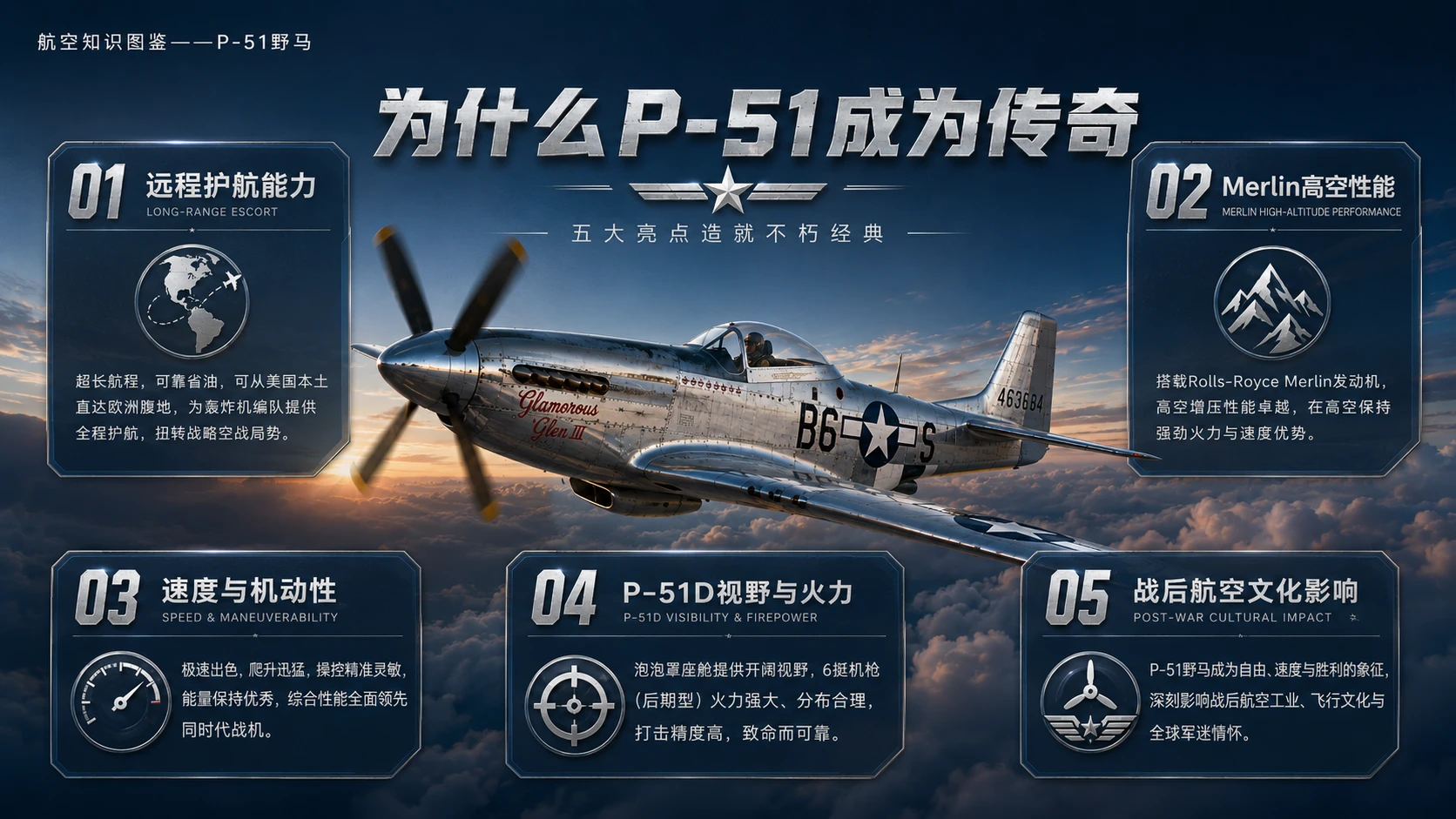 万物知识图鉴系列作品PPT——P-51野马【4K】 - 预览图8