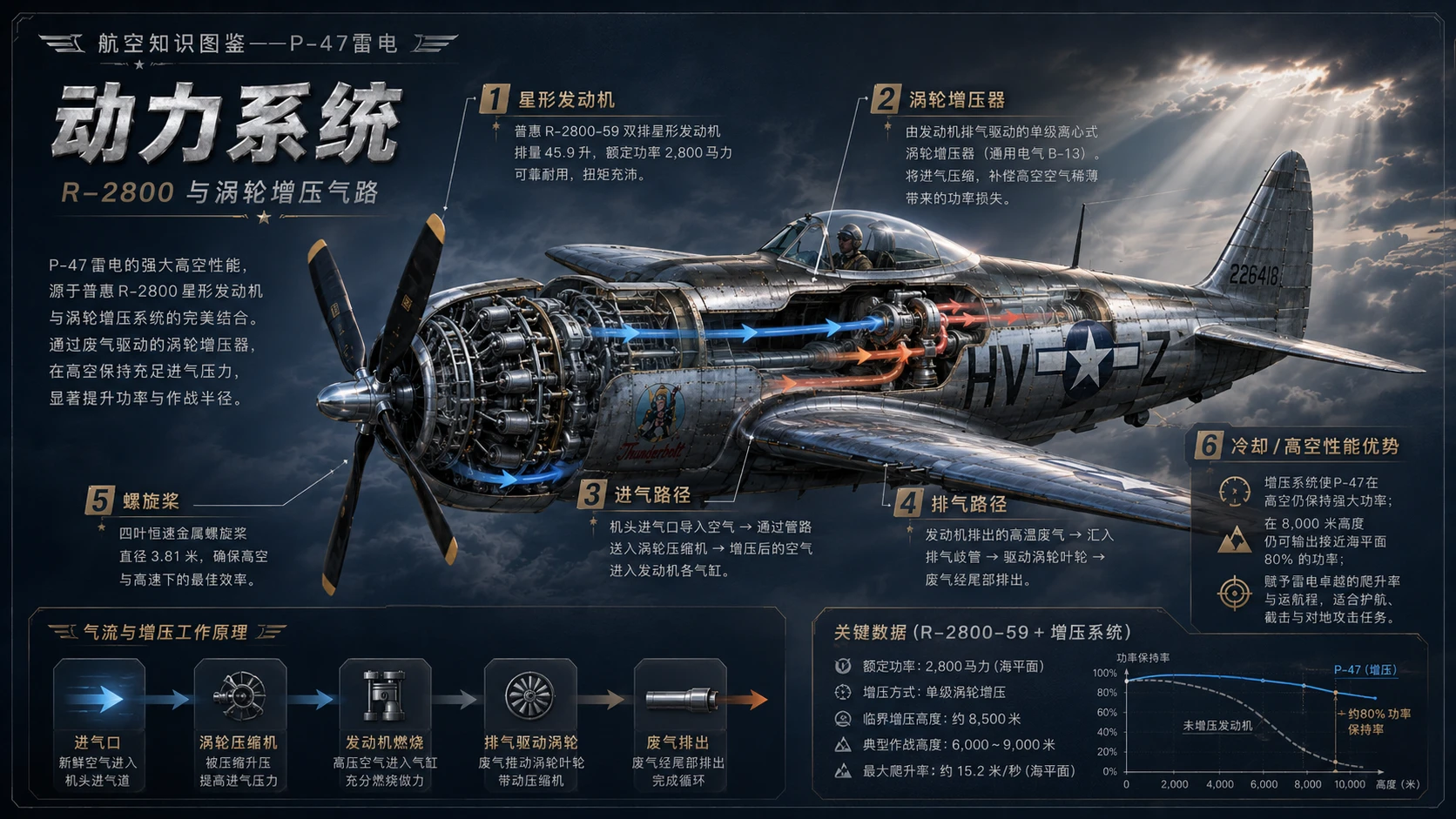万物知识图鉴系列作品PPT——P-47雷电【4K】 - 预览图3