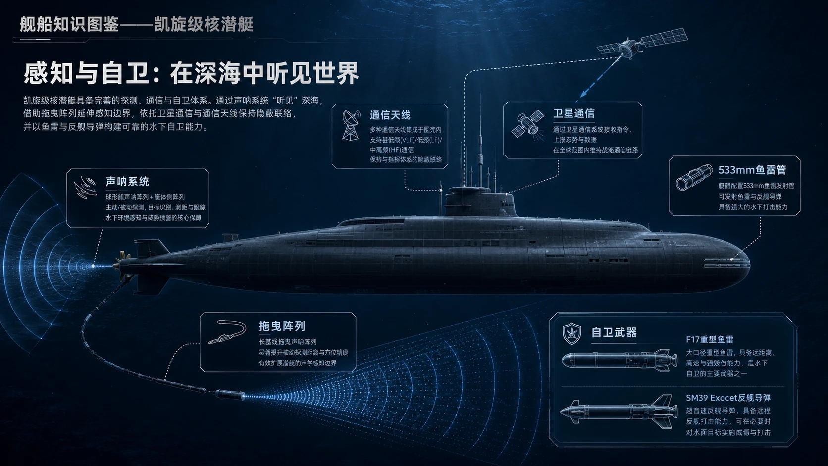 万物知识图鉴系列作品PPT——凯旋级核潜艇【4K】 - 预览图6