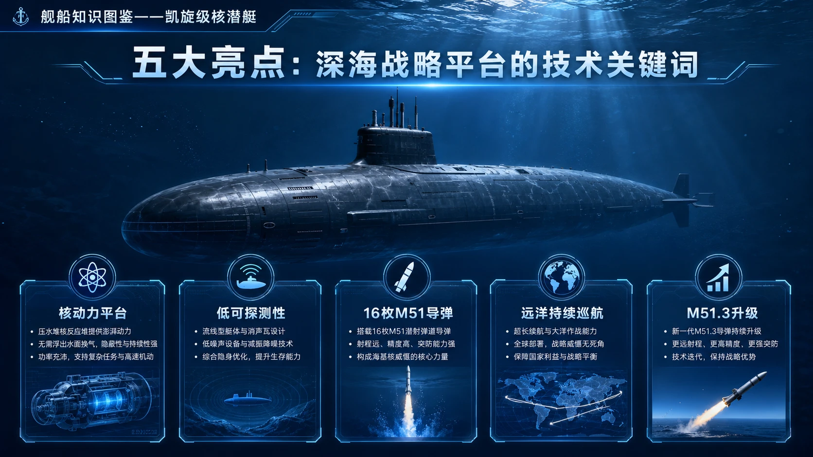 万物知识图鉴系列作品PPT——凯旋级核潜艇【4K】 - 预览图8