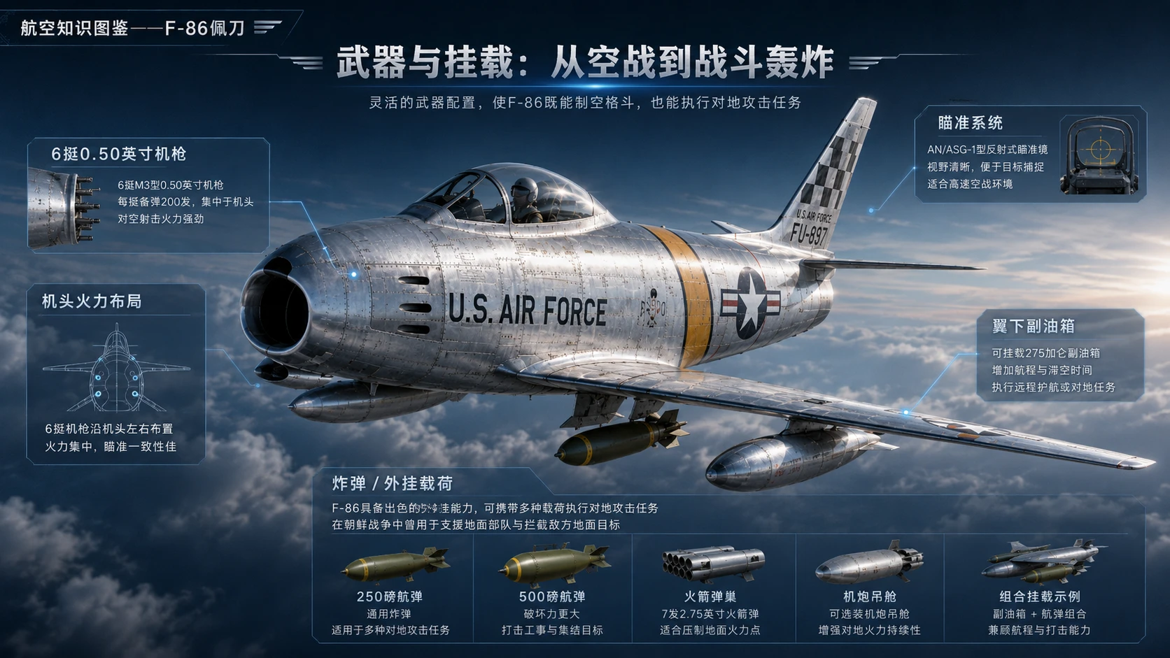万物知识图鉴系列作品PPT——F-86佩刀【4K】 - 预览图5
