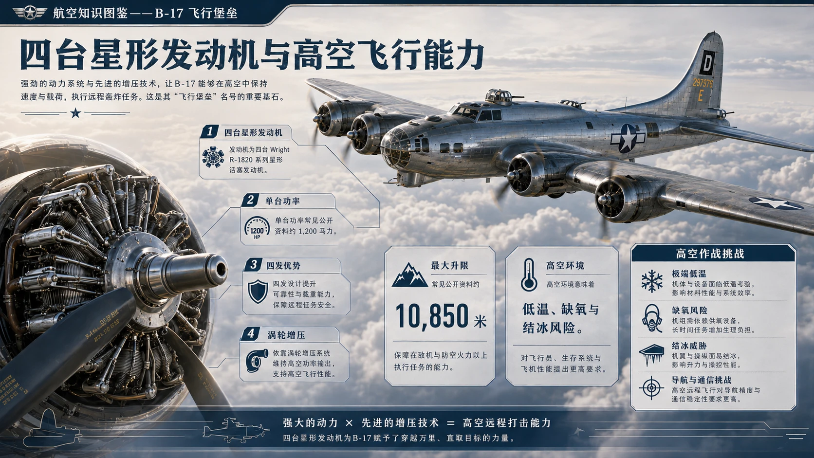 万物知识图鉴系列作品PPT——B-17 飞行堡垒【4K】 - 预览图4