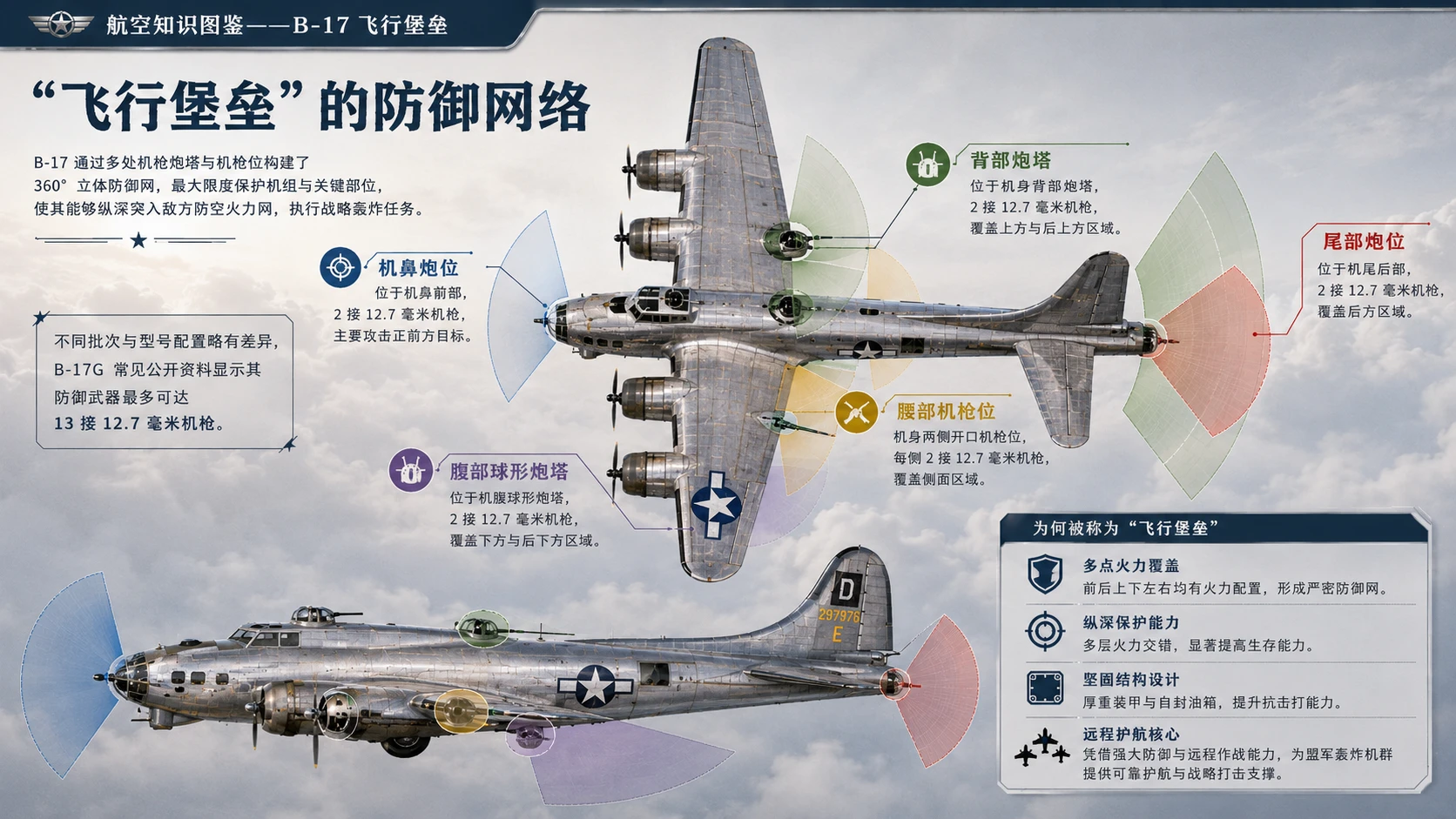 万物知识图鉴系列作品PPT——B-17 飞行堡垒【4K】 - 预览图5