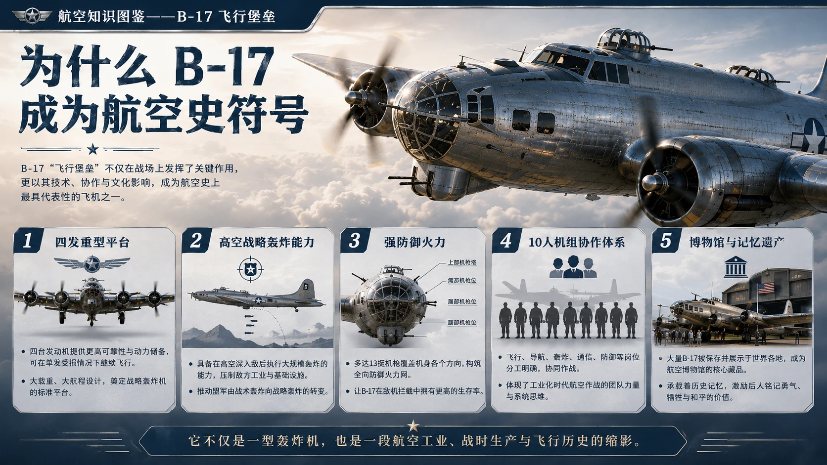 万物知识图鉴系列作品PPT——B-17 飞行堡垒【4K】 - 预览图8