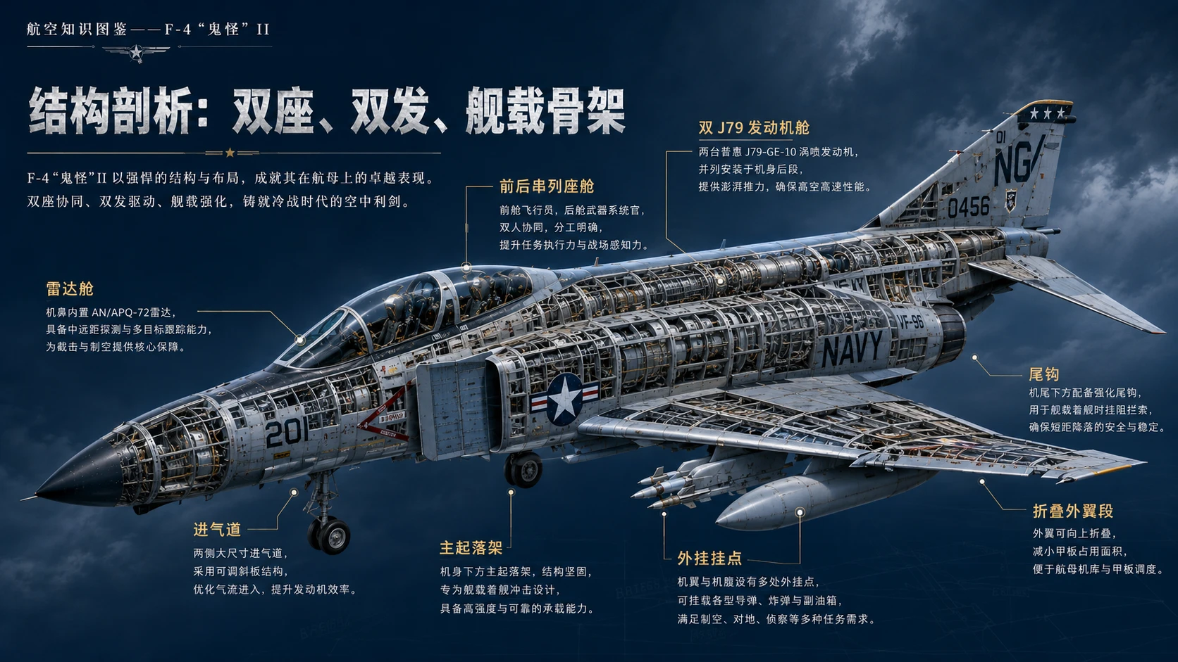 万物知识图鉴系列作品PPT——F-4“鬼怪”II【4K】 - 预览图3