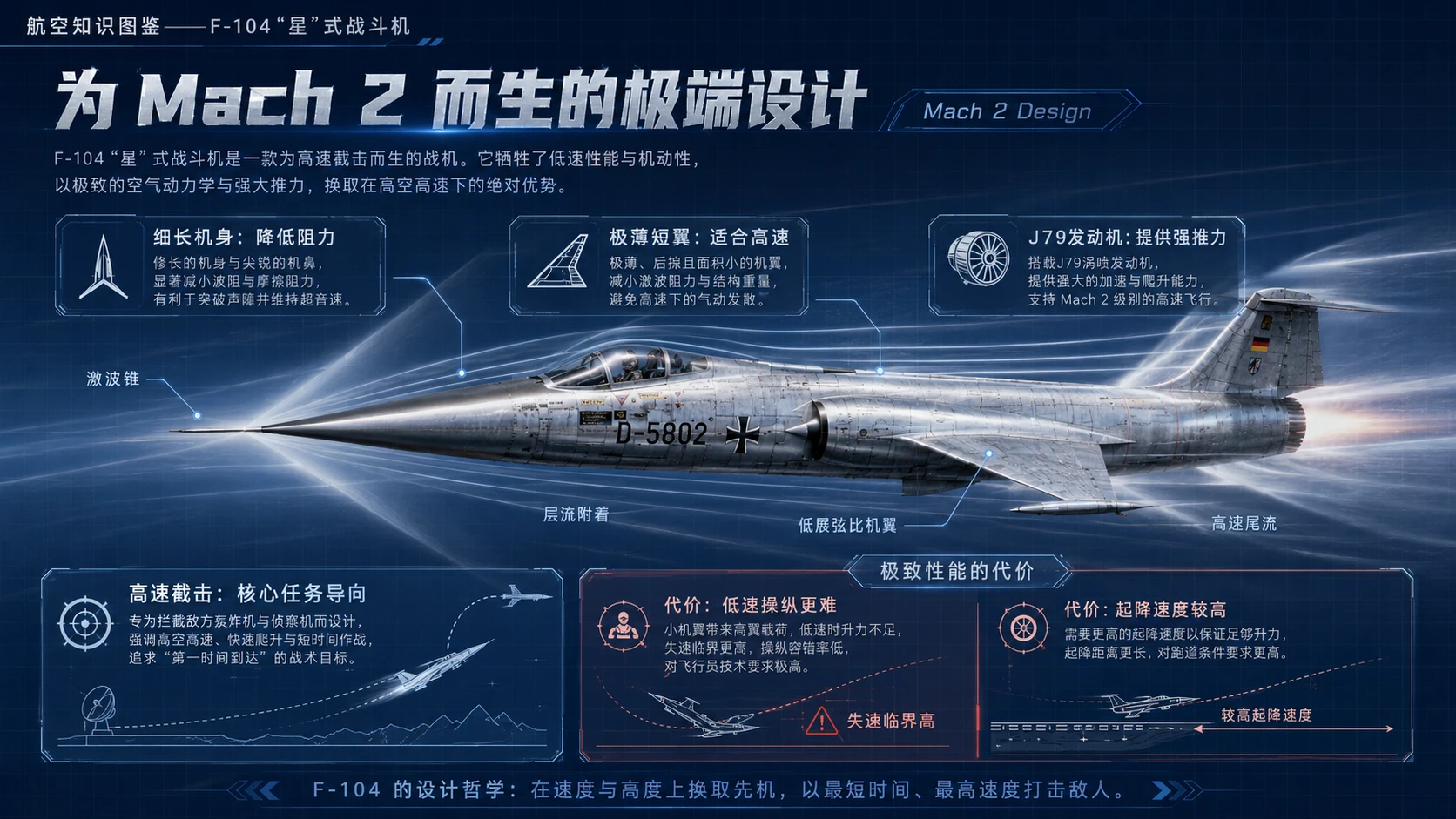 万物知识图鉴系列作品PPT——F-104“星”式战斗机【4K】 - 预览图4
