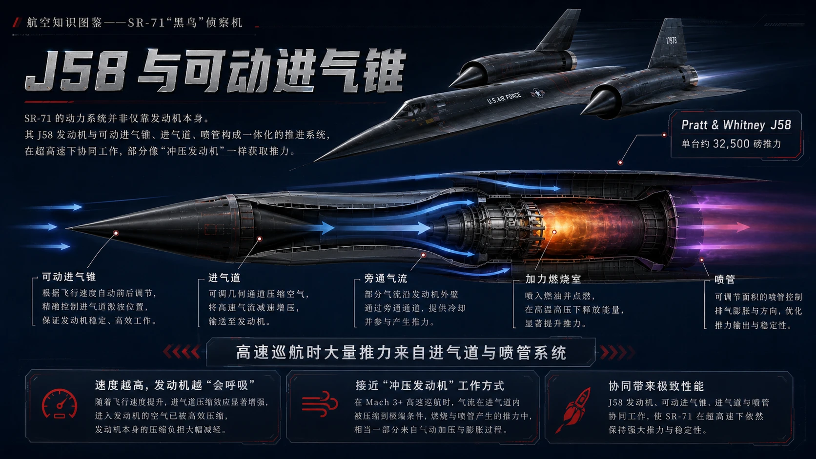 万物知识图鉴系列作品PPT——SR-71“黑鸟”侦察机【4K】 - 预览图4