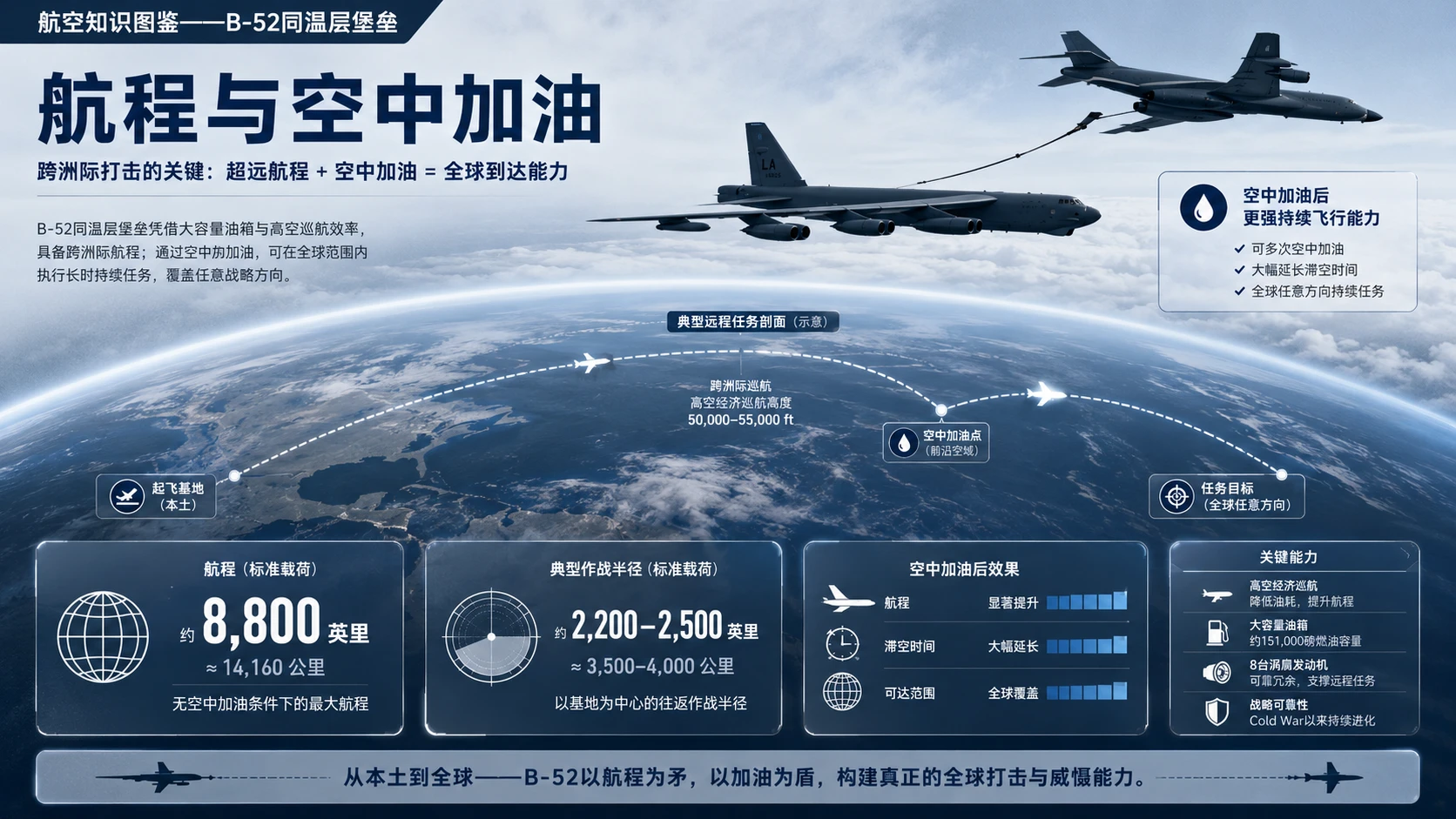 万物知识图鉴系列作品PPT——B-52同温层堡垒【4K】 - 预览图6