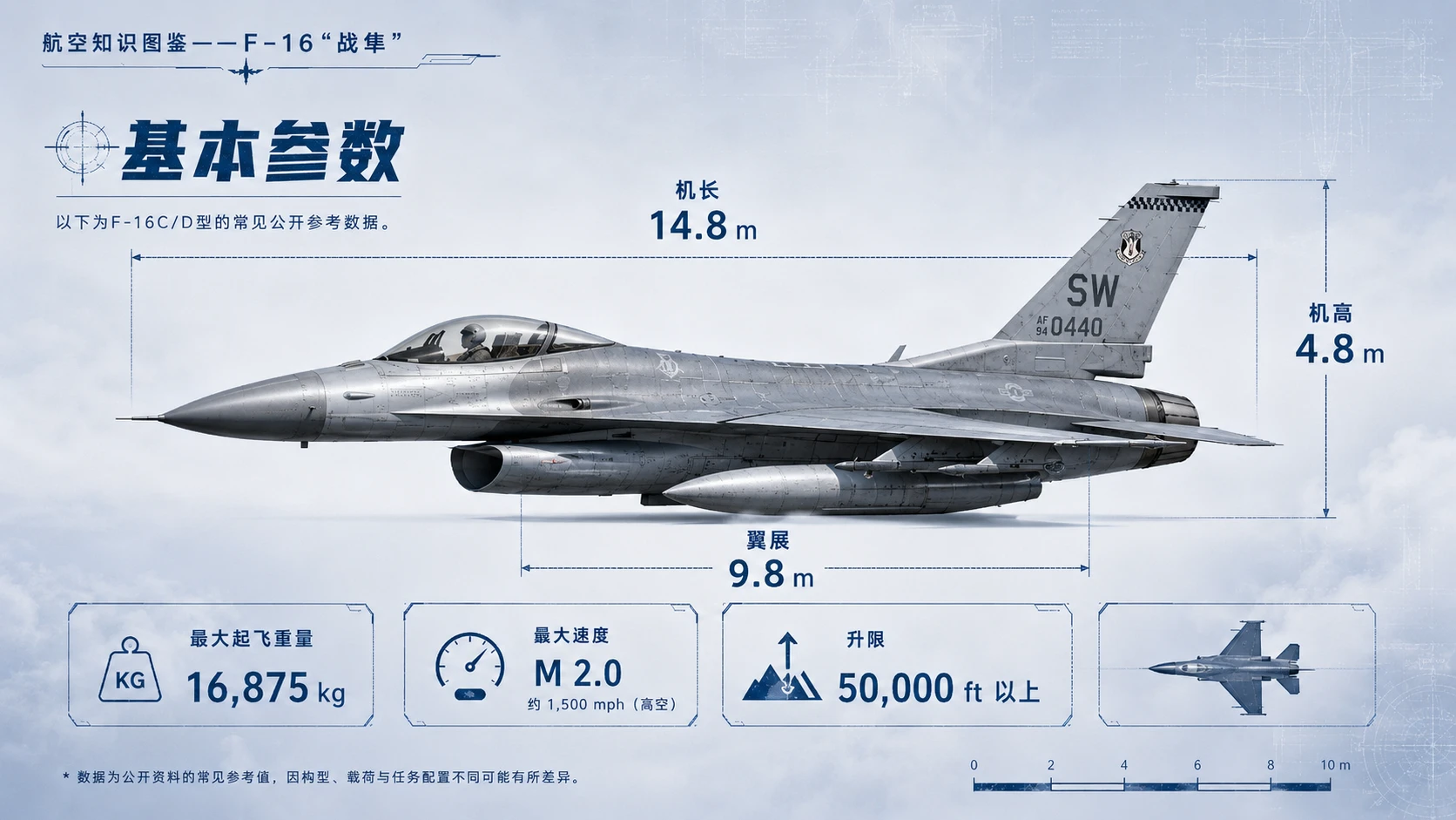 万物知识图鉴系列作品PPT——F-16战隼【4K】 - 预览图2