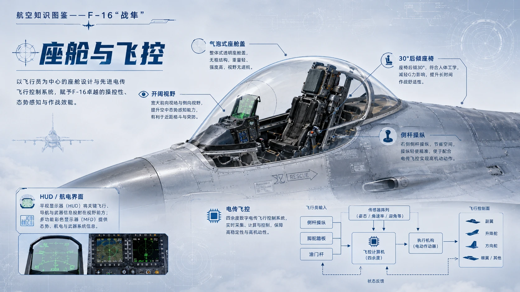 万物知识图鉴系列作品PPT——F-16战隼【4K】 - 预览图3