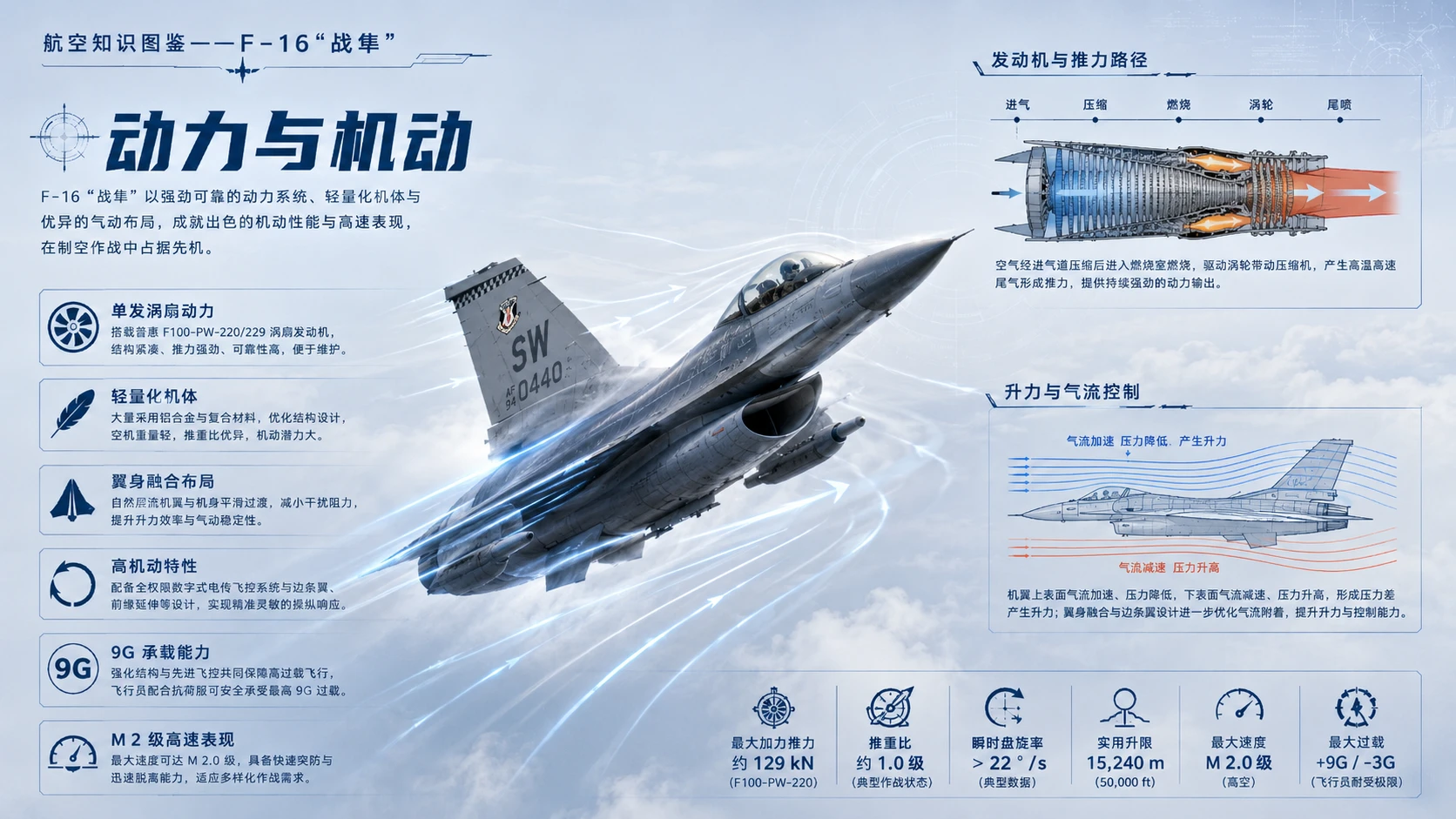 万物知识图鉴系列作品PPT——F-16战隼【4K】 - 预览图4