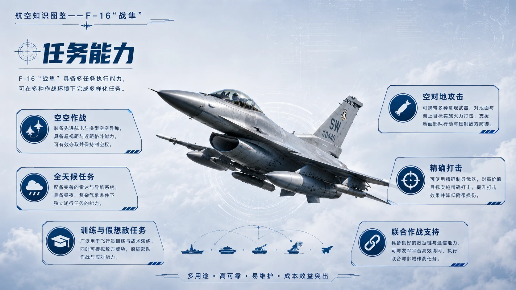 万物知识图鉴系列作品PPT——F-16战隼【4K】 - 预览图5