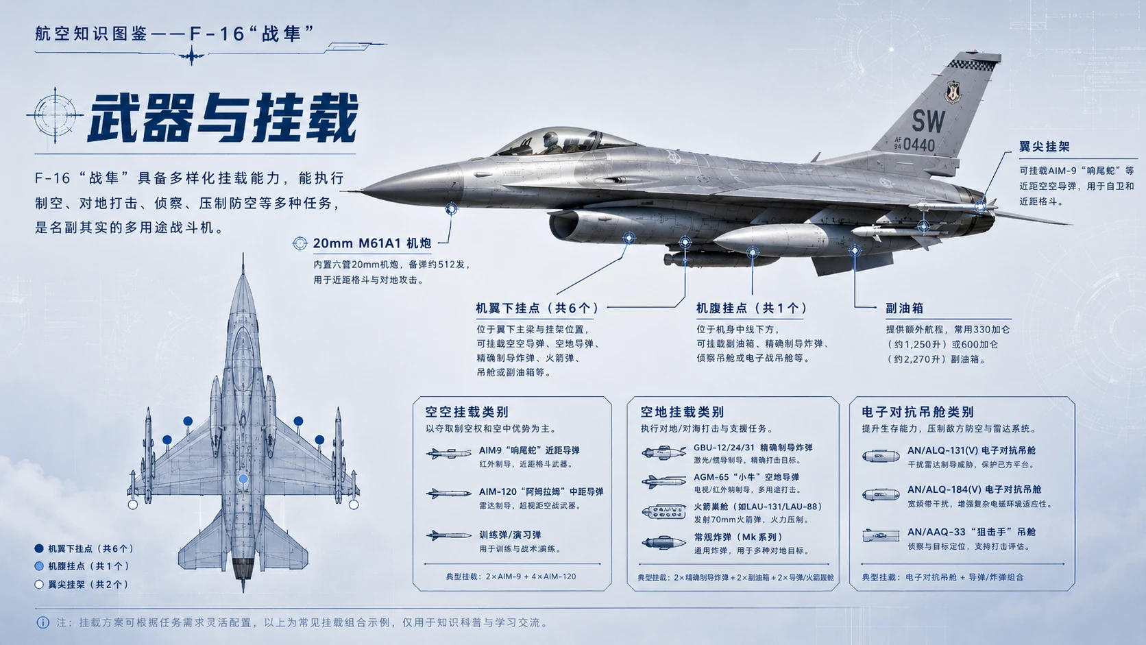 万物知识图鉴系列作品PPT——F-16战隼【4K】 - 预览图6