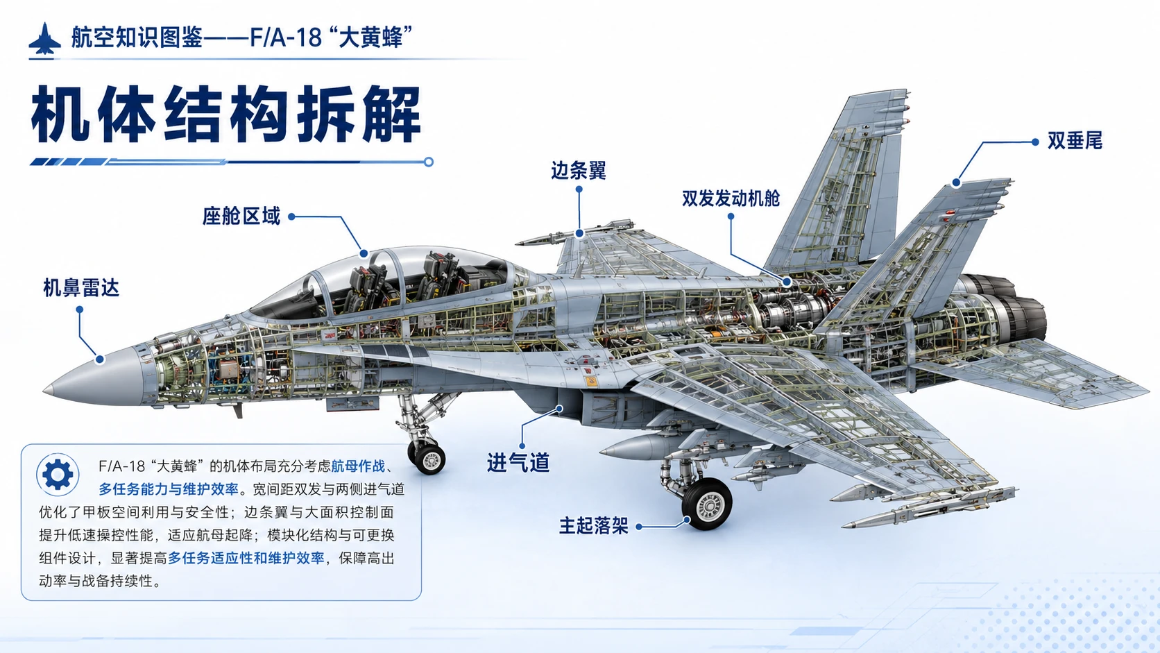 万物知识图鉴系列作品PPT——F_A-18大黄蜂【4K】 - 预览图3