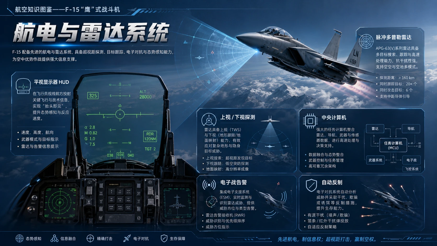 万物知识图鉴系列作品PPT——F-15鹰式战斗机【4K】 - 预览图3