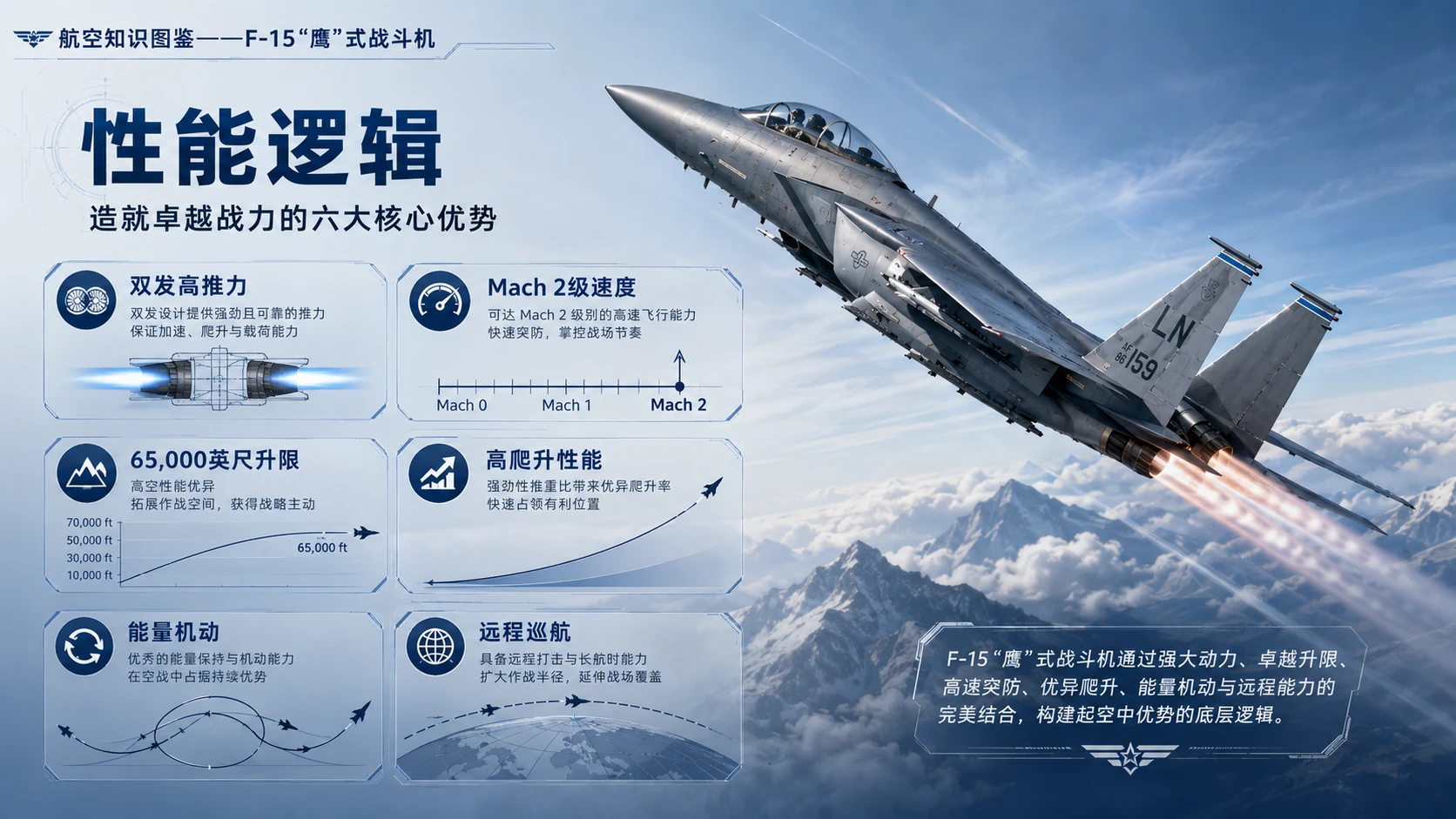 万物知识图鉴系列作品PPT——F-15鹰式战斗机【4K】 - 预览图5